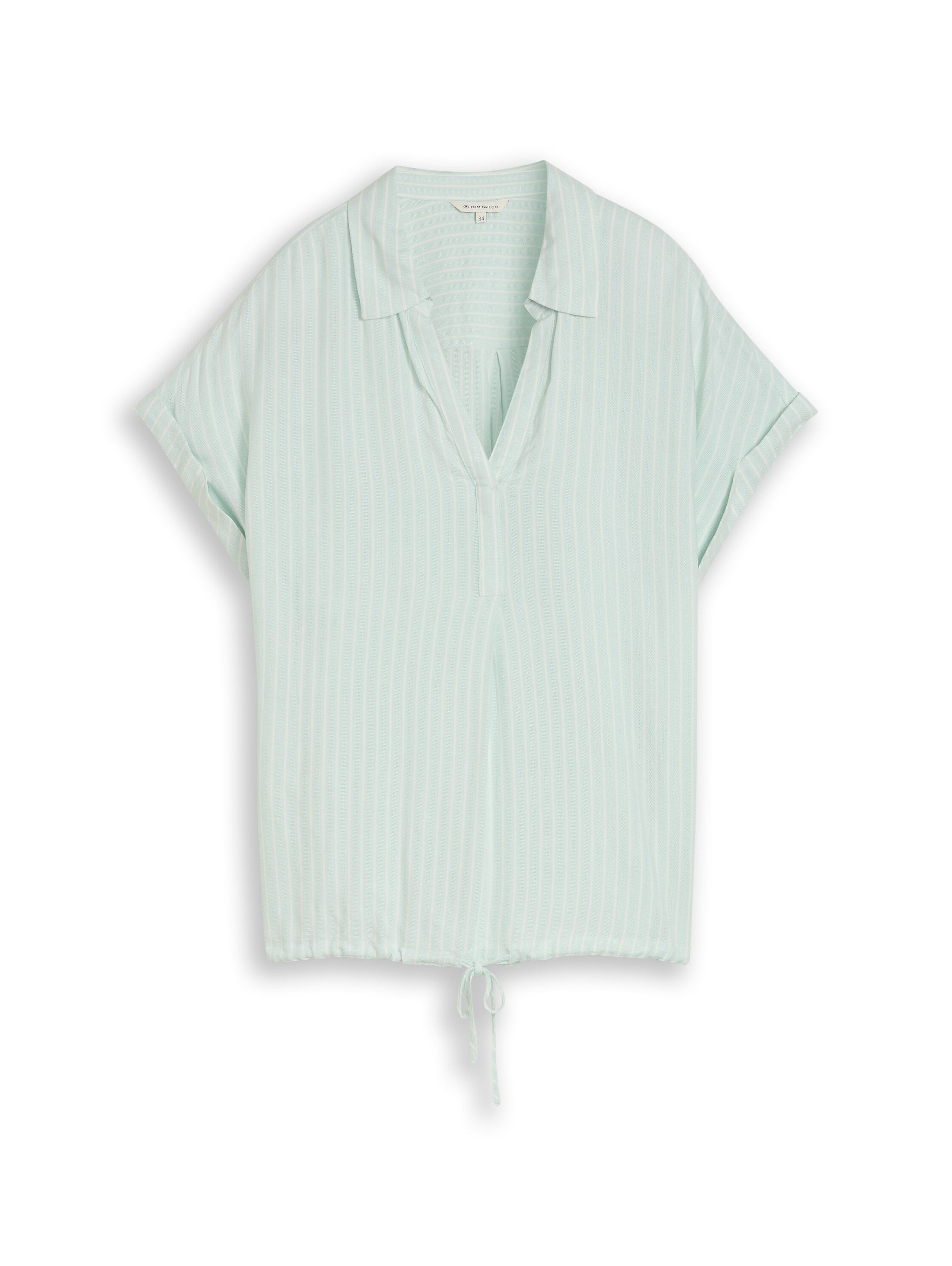 Tom Tailor Blue Haz White Stripe Loose-Fit Blouse