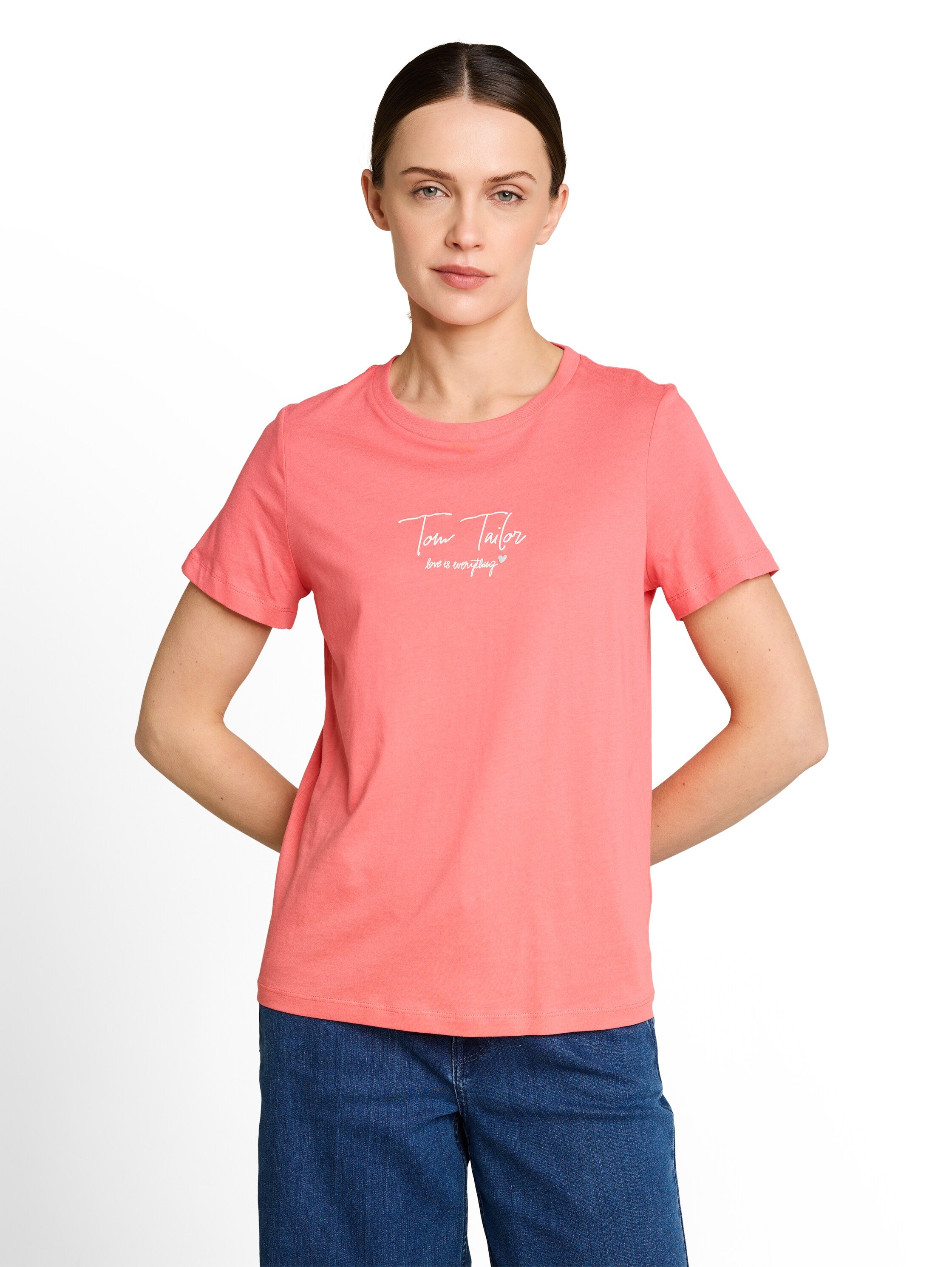 Tom Tailor Coral T-shirt With Logo Print