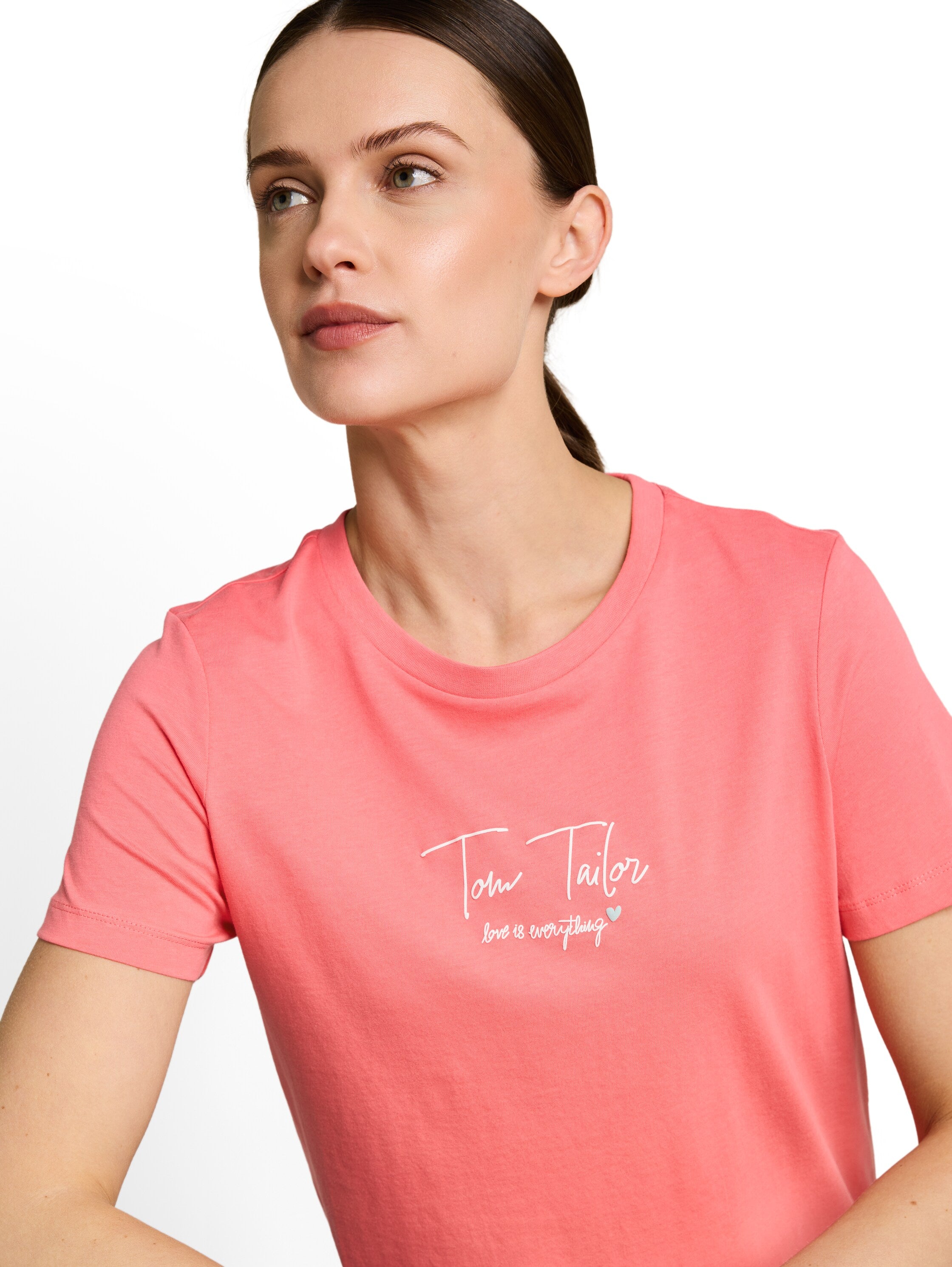Tom Tailor Coral T-shirt With Logo Print