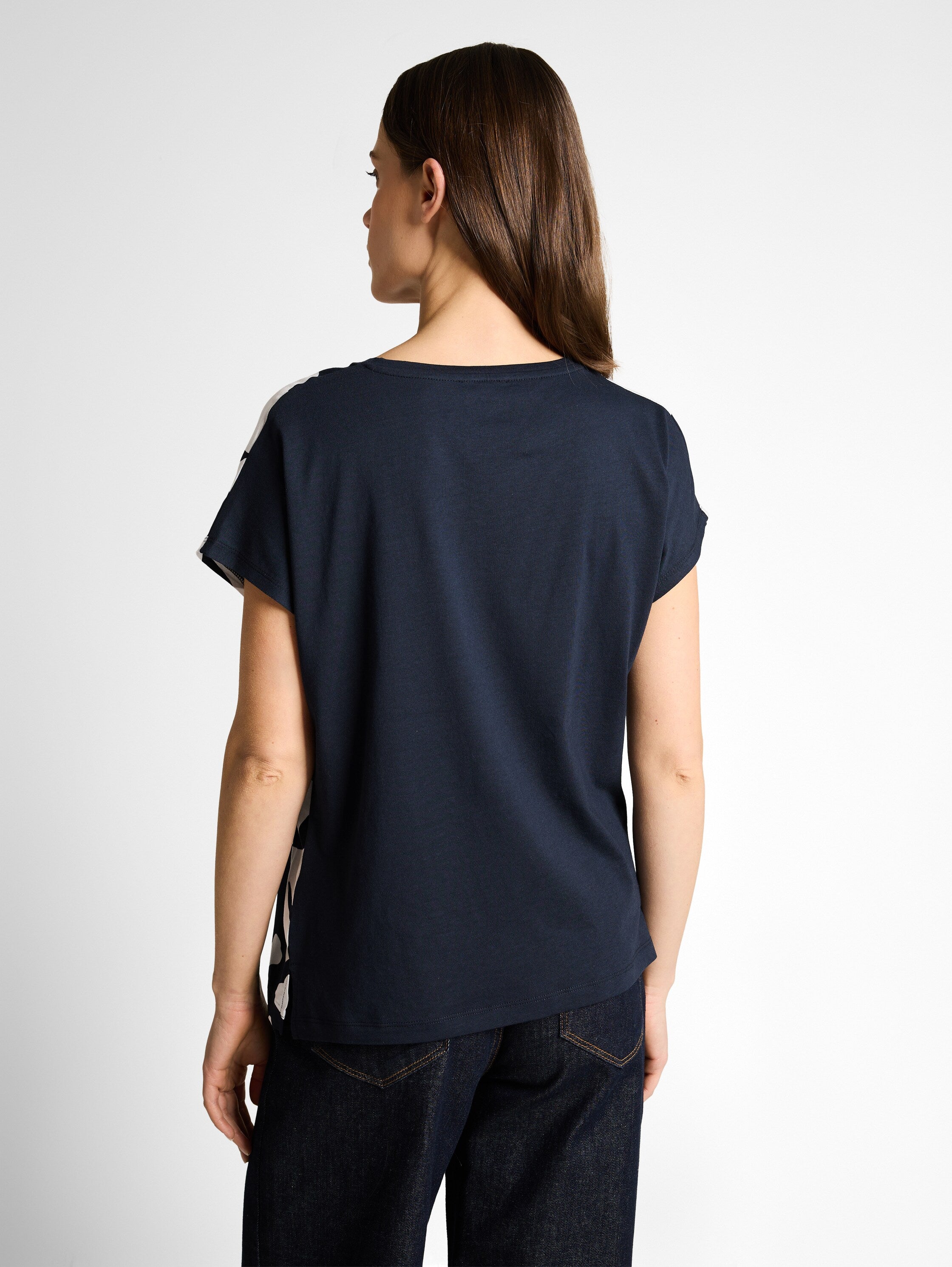 Tom Tailor White & Black Top With Design