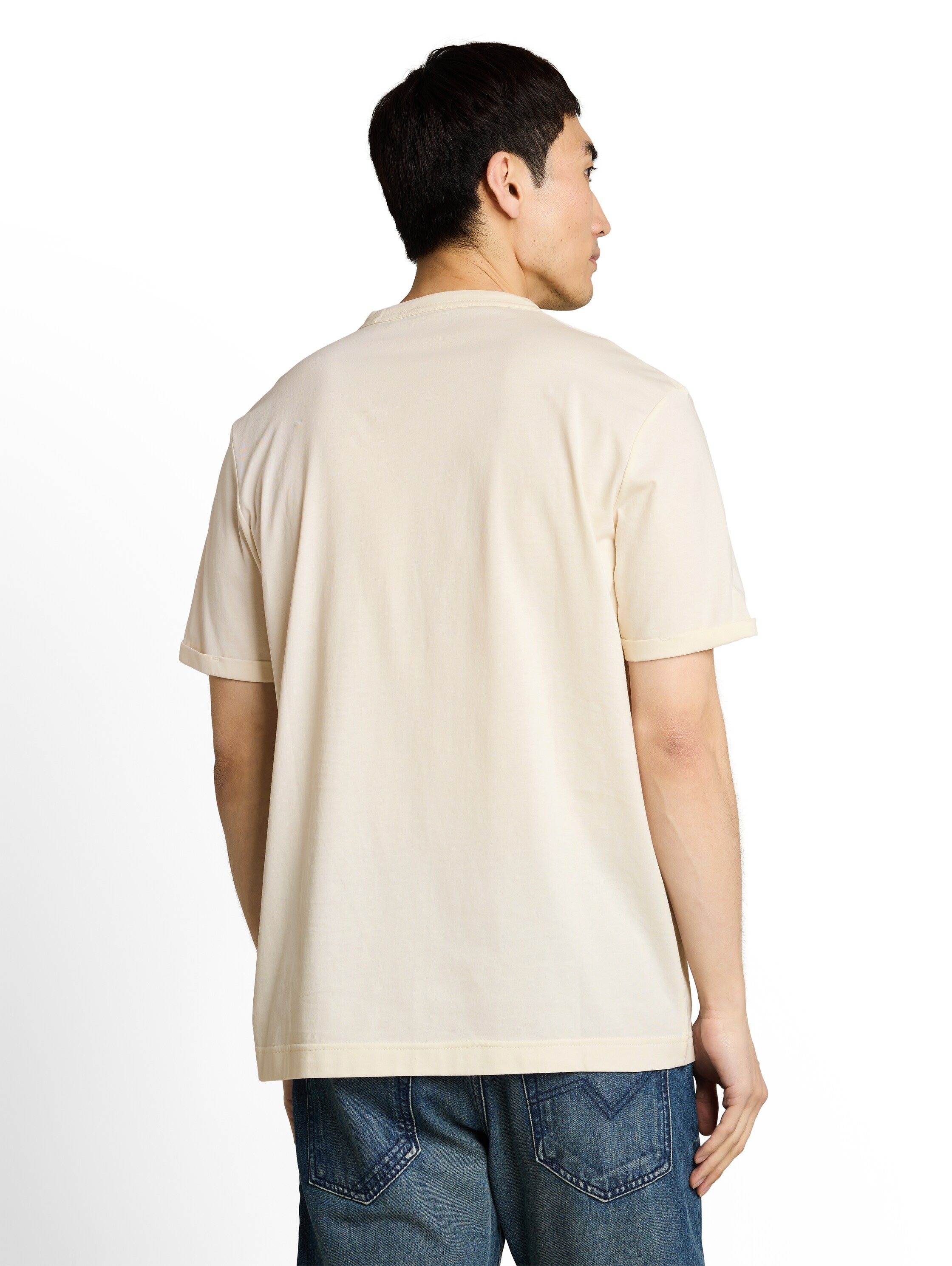 Tom Tailor Off White Short Sleeved Plain T-Shirt
