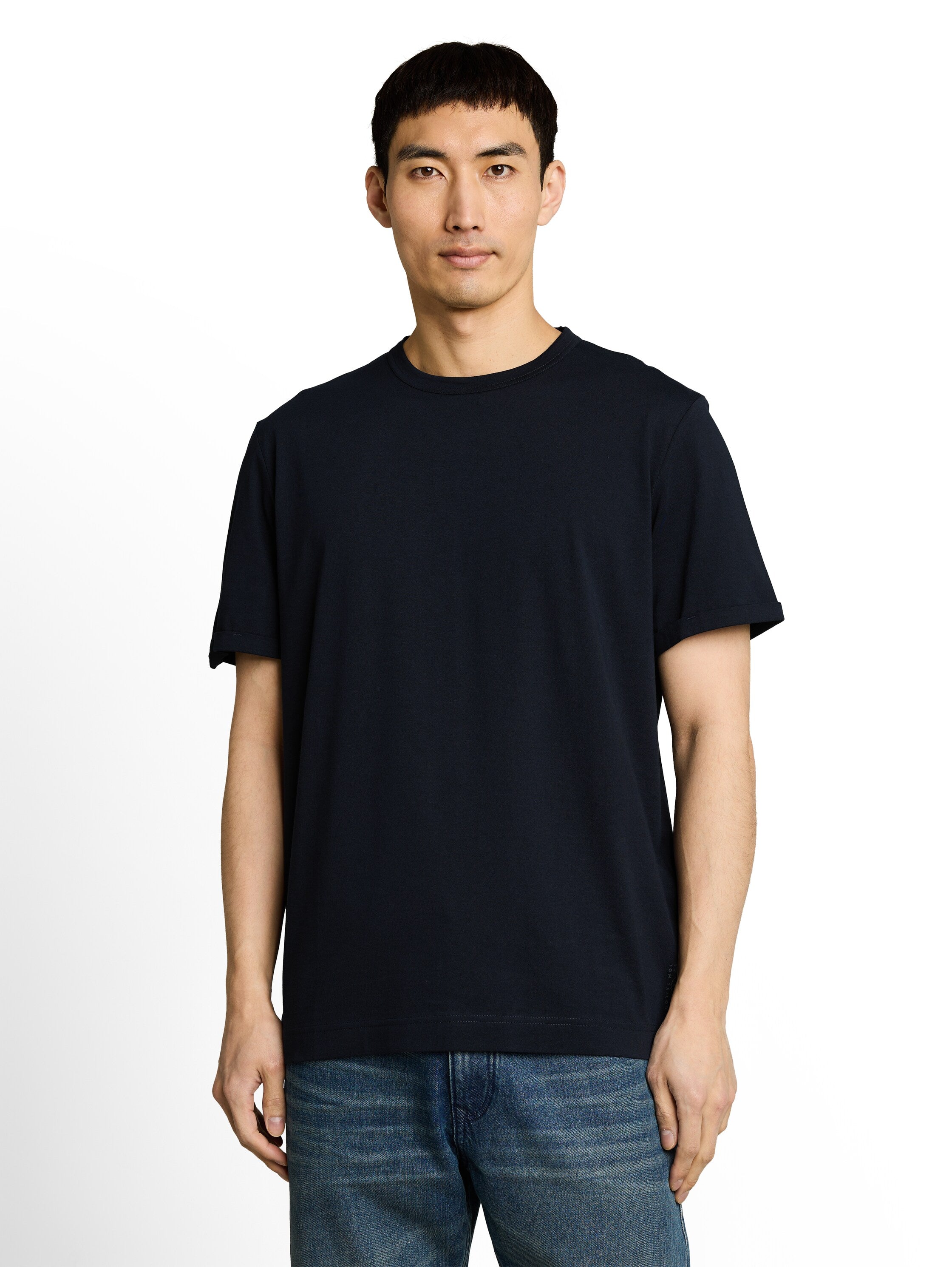 Tom Tailor Navy Short Sleeved Plain T-Shirt