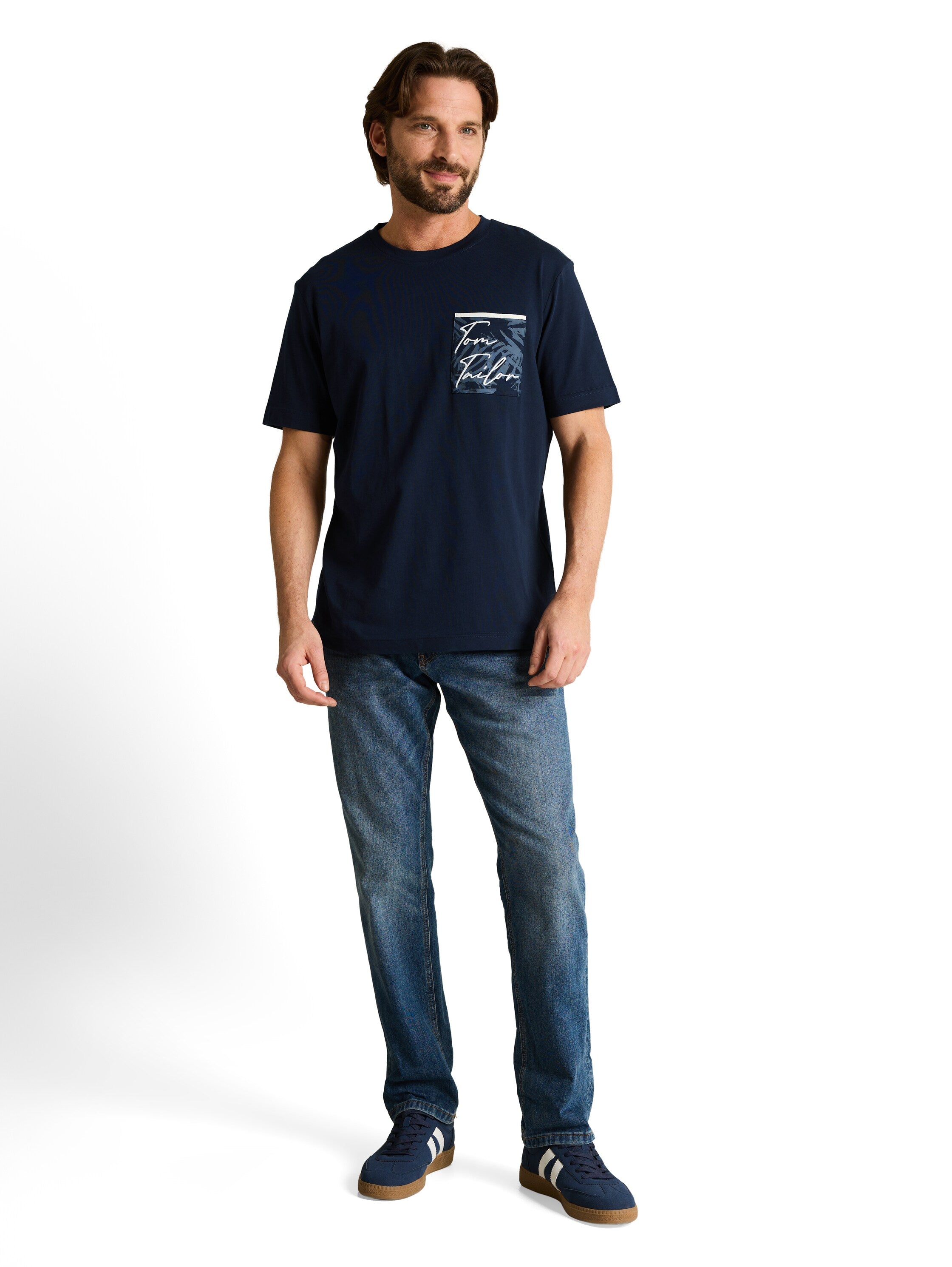 Tom Tailor Navy T-Shirt With Breast Pocket