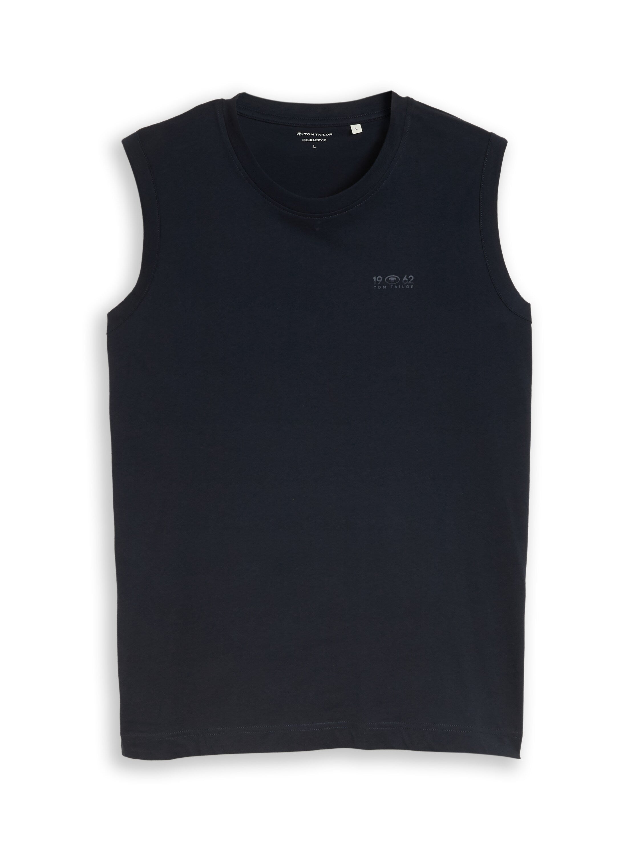 Tom Tailor Navy Sleeveless Plain Top