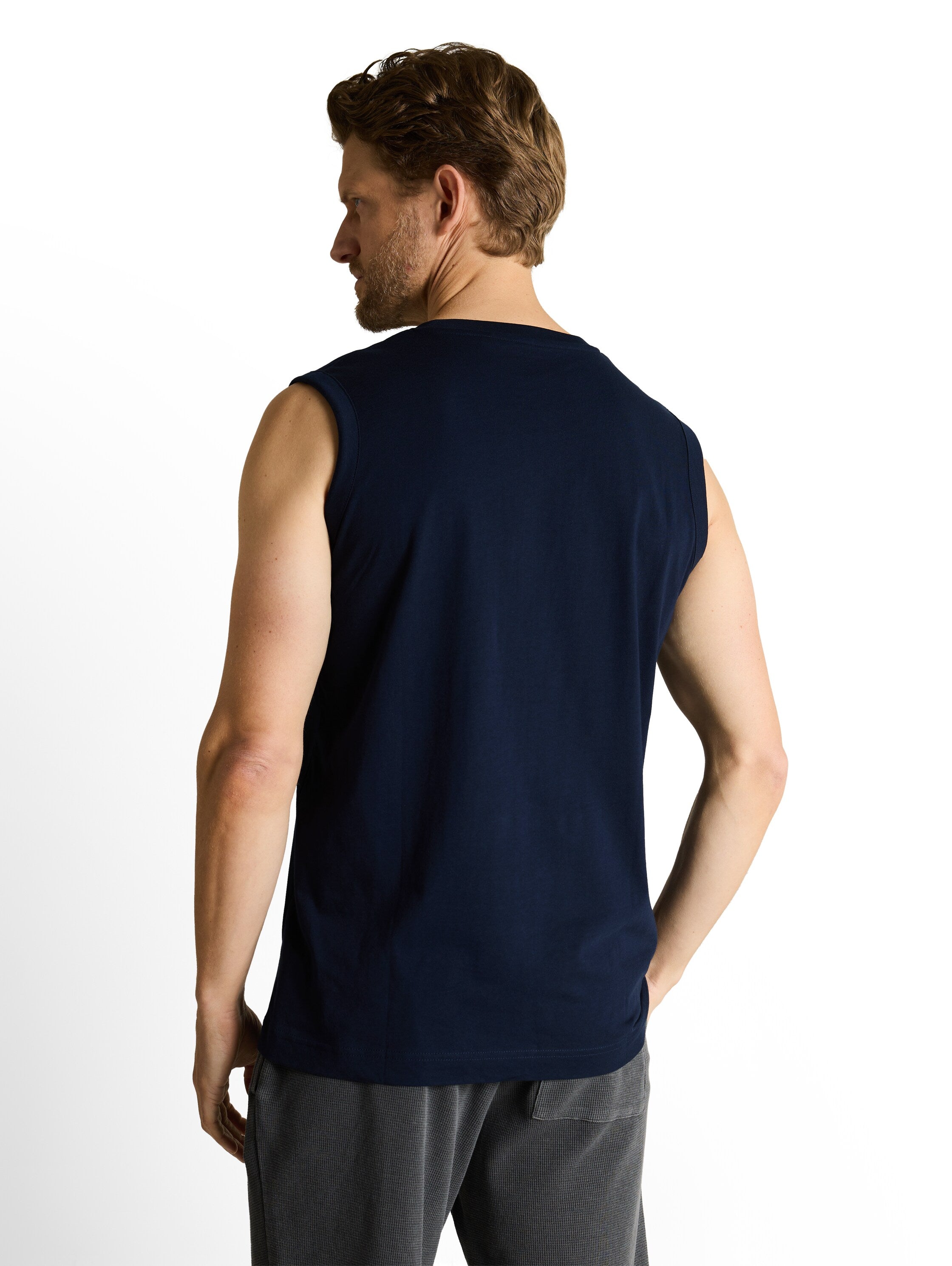 Tom Tailor Navy Sleeveless Plain Top