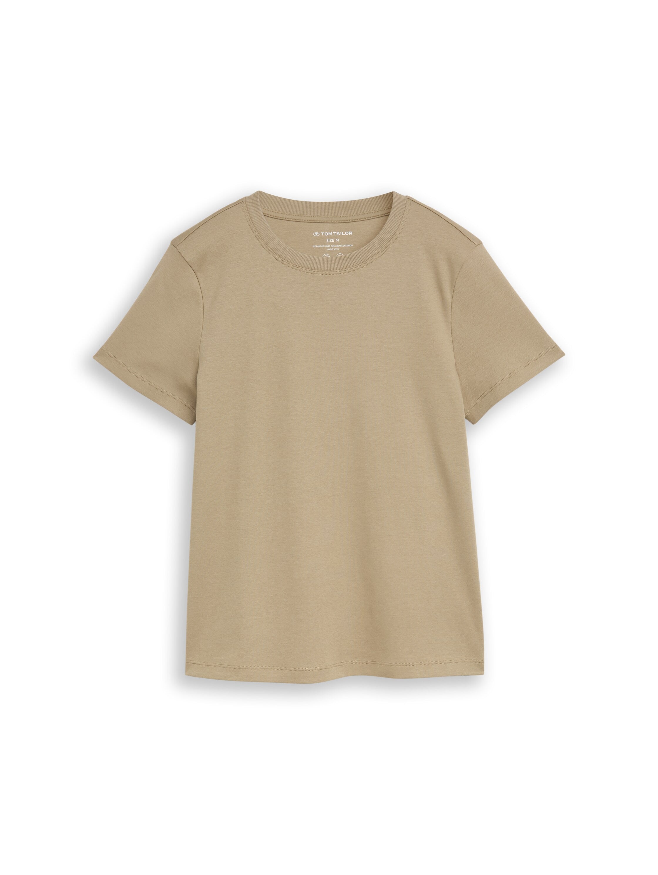Tom Tailor Beige Basic Cotton T-Shirt