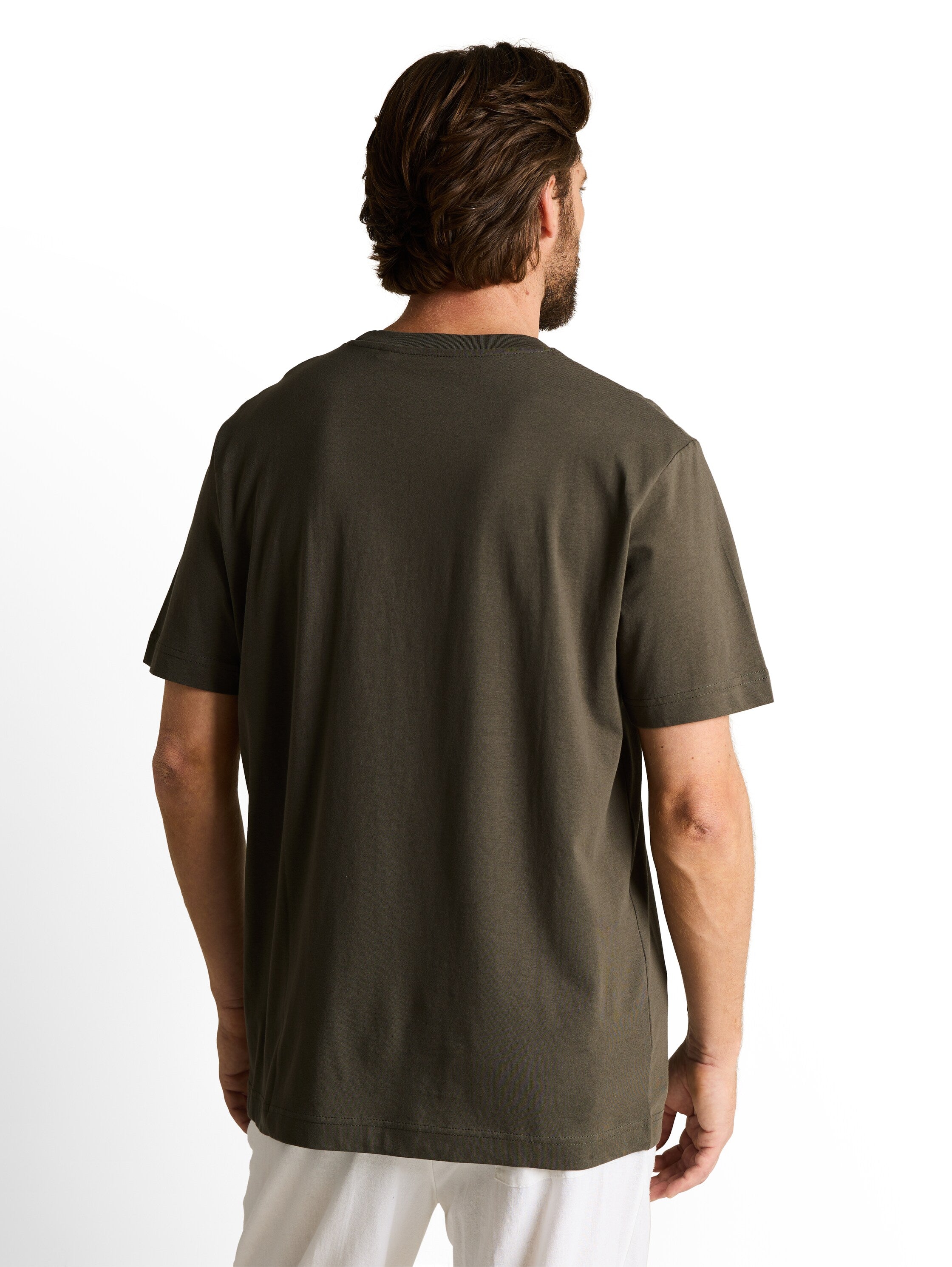 Tom Tailor Cotton Olive T-shirt with logo print