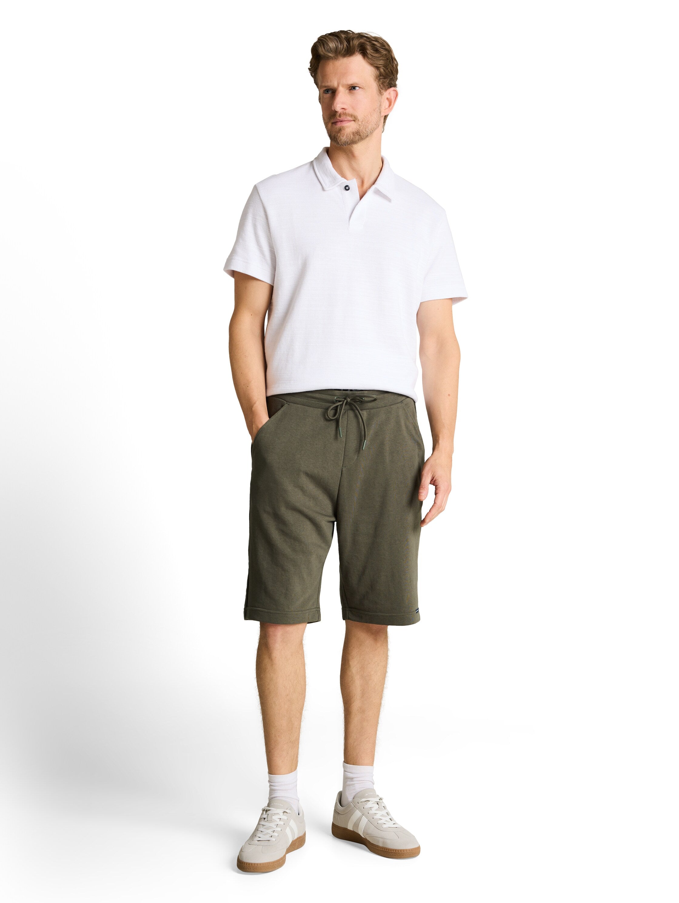 Tom Tailor Deep Green Basic Sweat Shorts