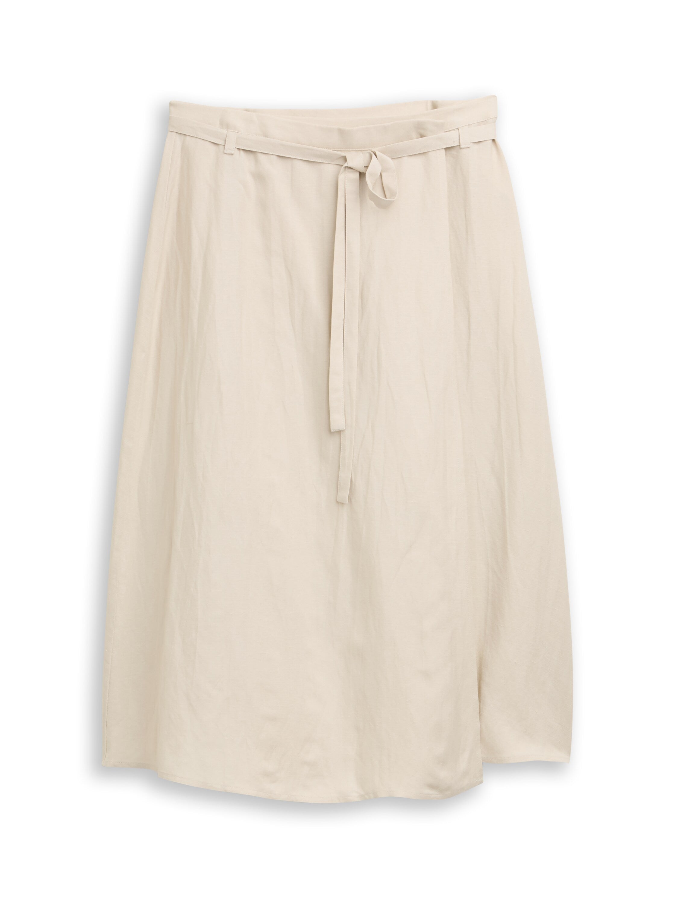 Tom Tailor Beige Midi Skirt With Belt