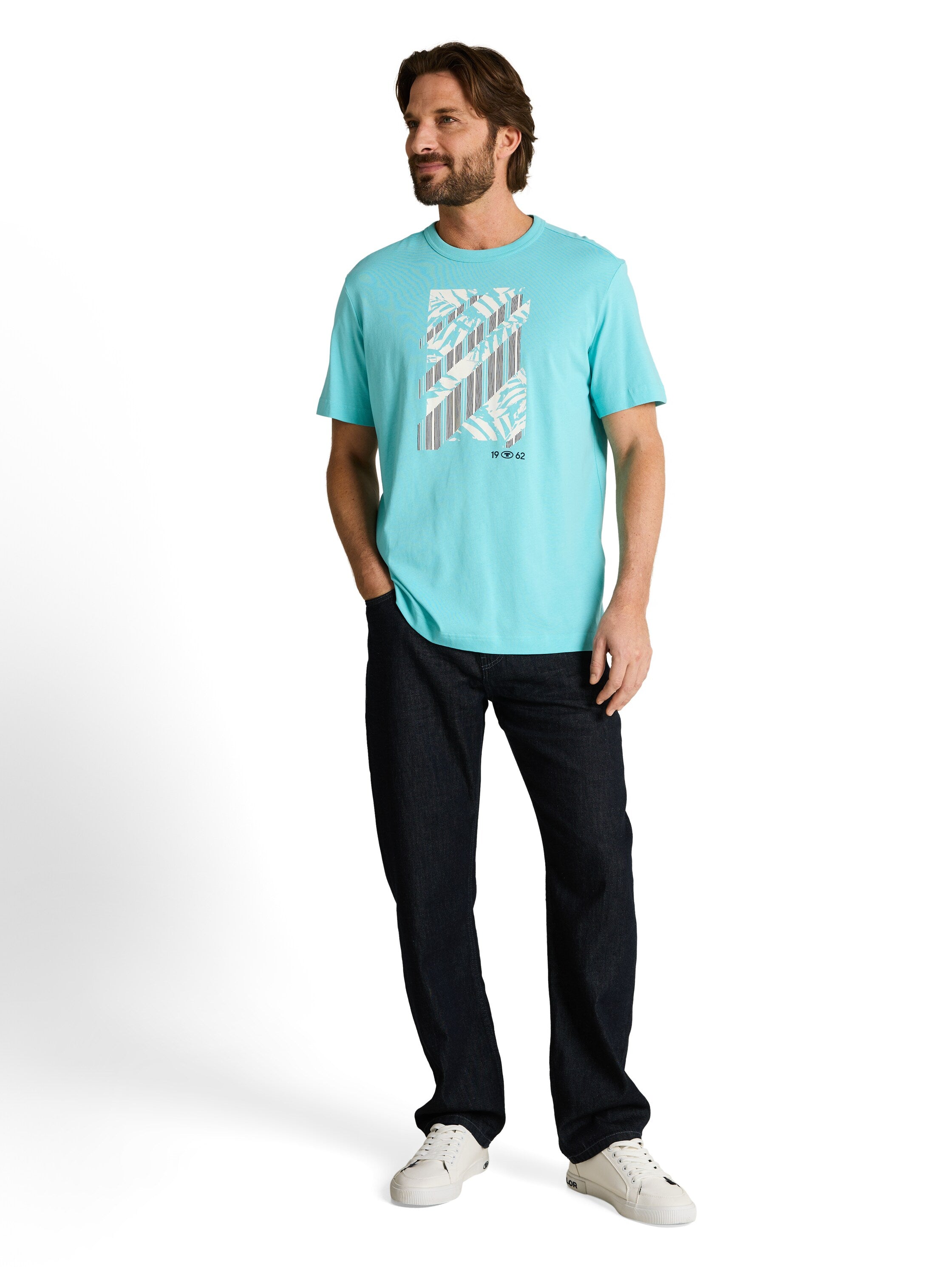 Tom Tailor River Teal T-Shirt With Print