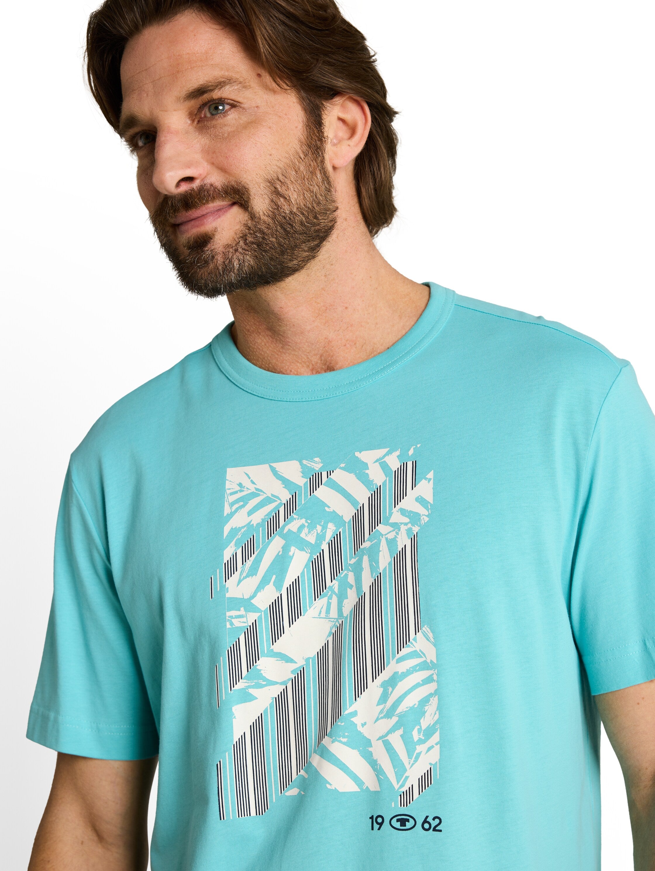Tom Tailor River Teal T-Shirt With Print