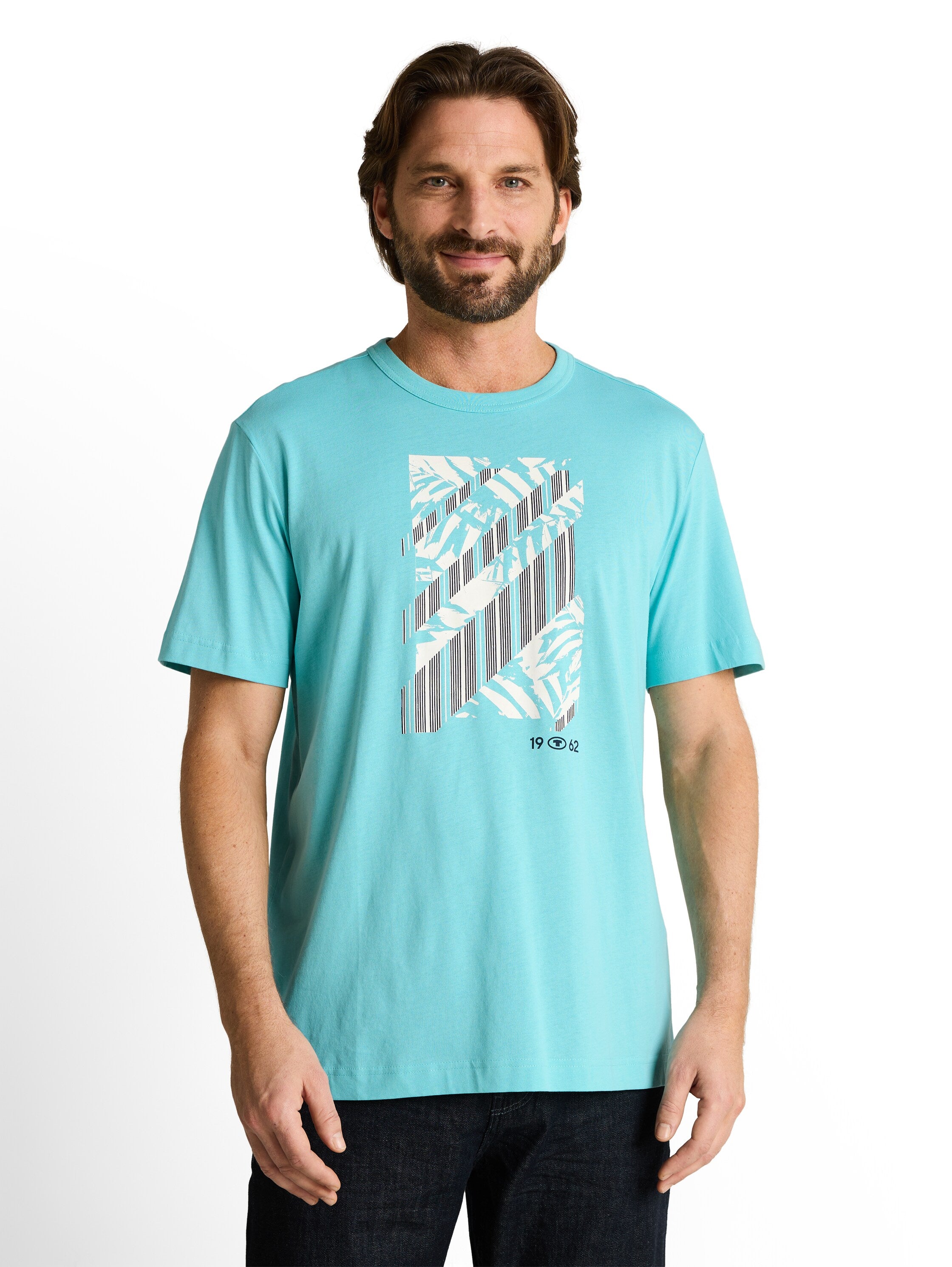 Tom Tailor River Teal T-Shirt With Print