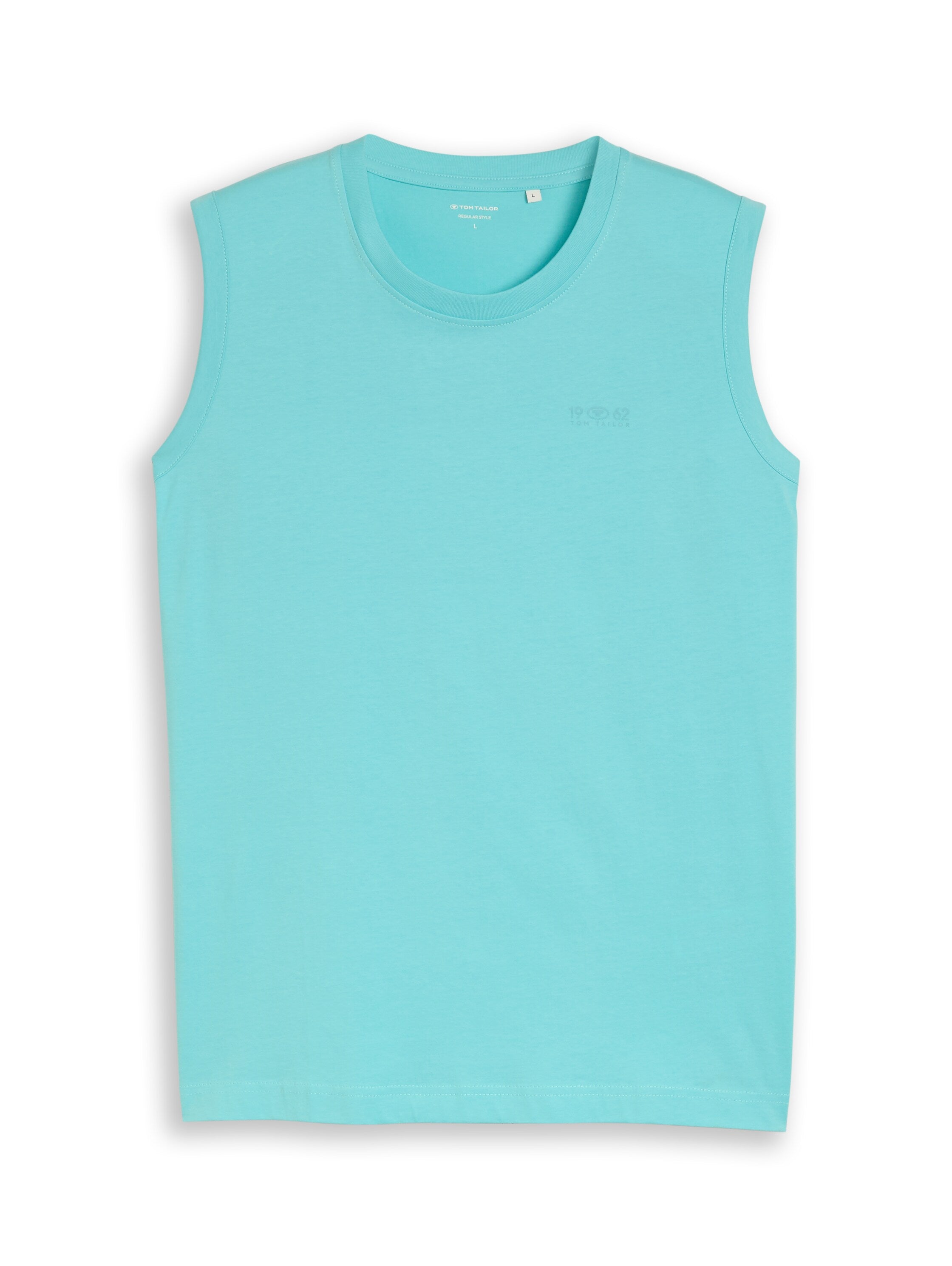 Tom Tailor Aqua Sleeveless Plain Top