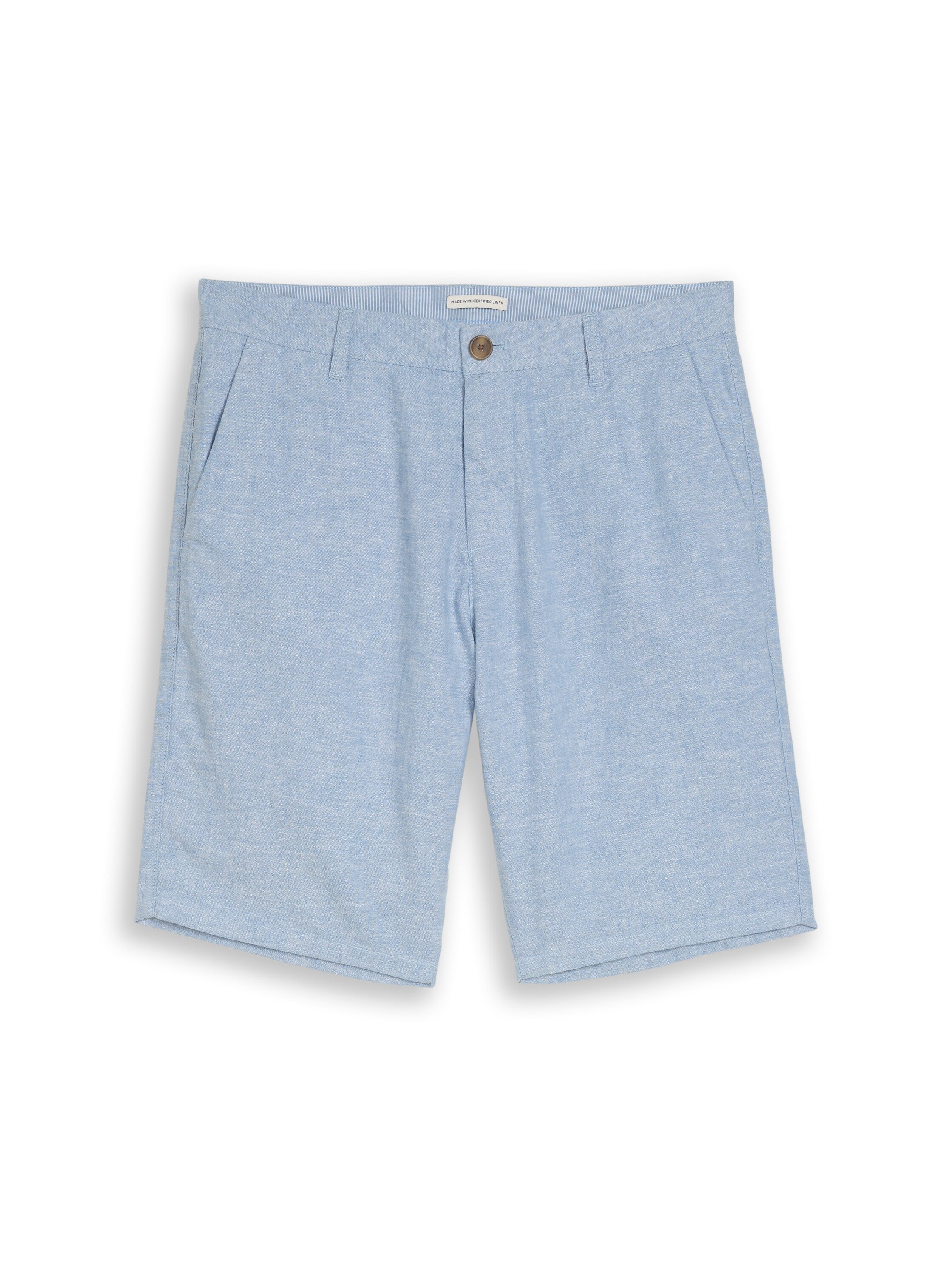 Tom Tailor Blue Chino Shorts With Linen Blend