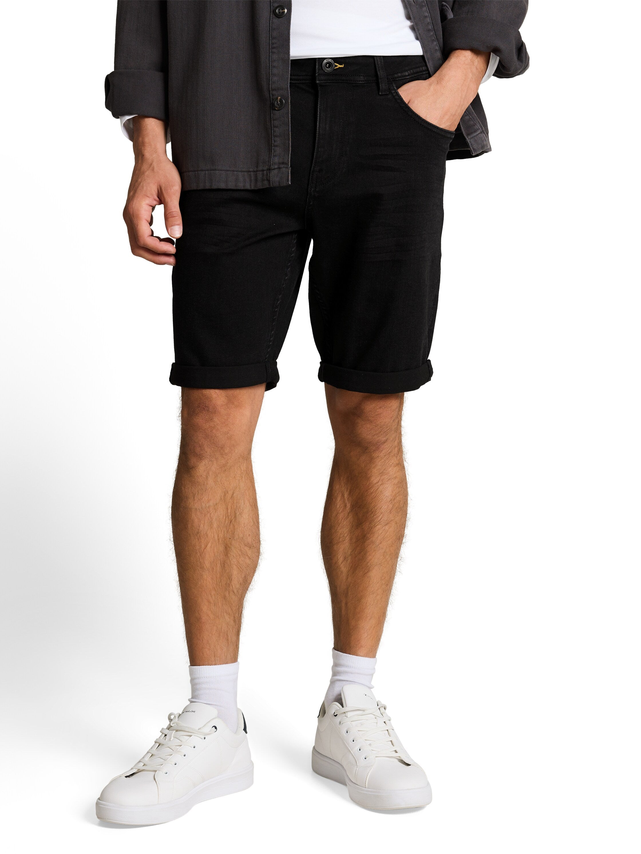 Tom Tailor Black Regular Slim Denim Short