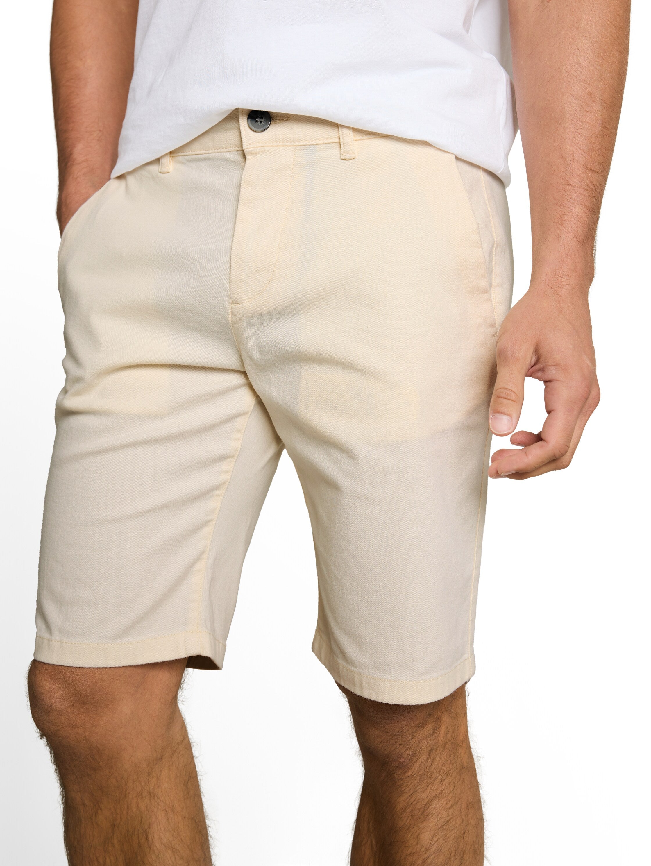 Tom Tailor Gardenia White Chino Shorts