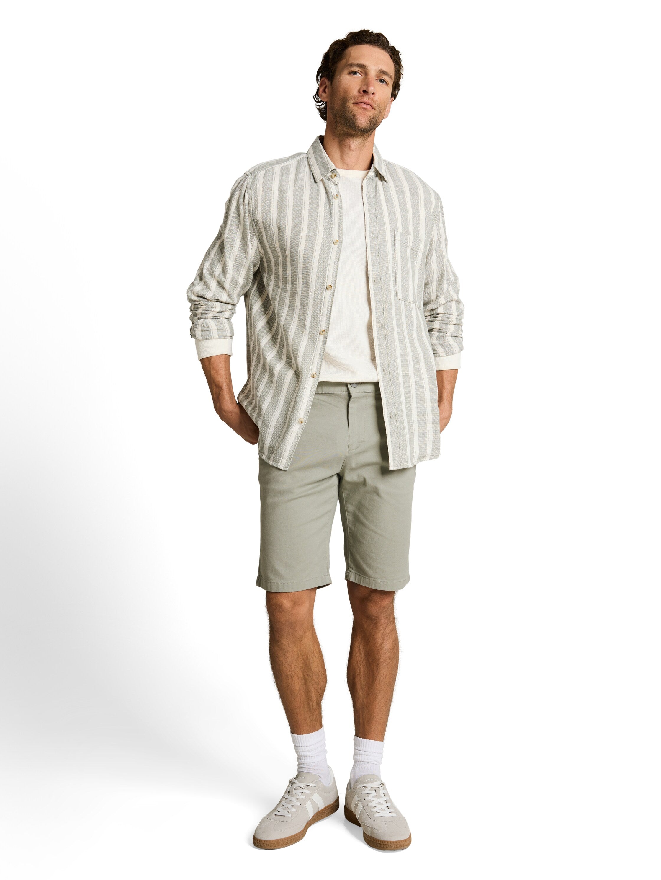 Tom Tailor Greyish Olive Chino Shorts