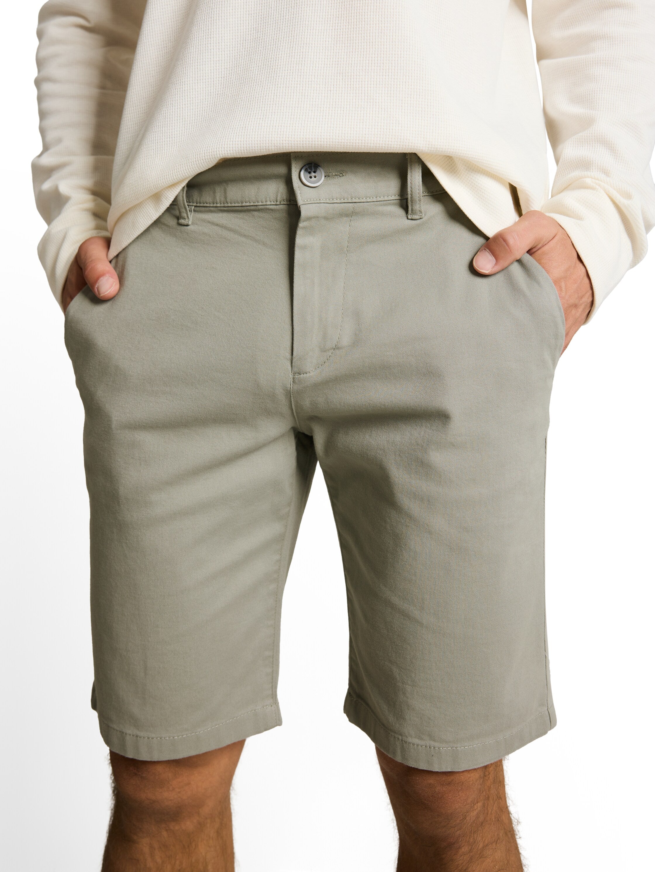 Tom Tailor Greyish Olive Chino Shorts