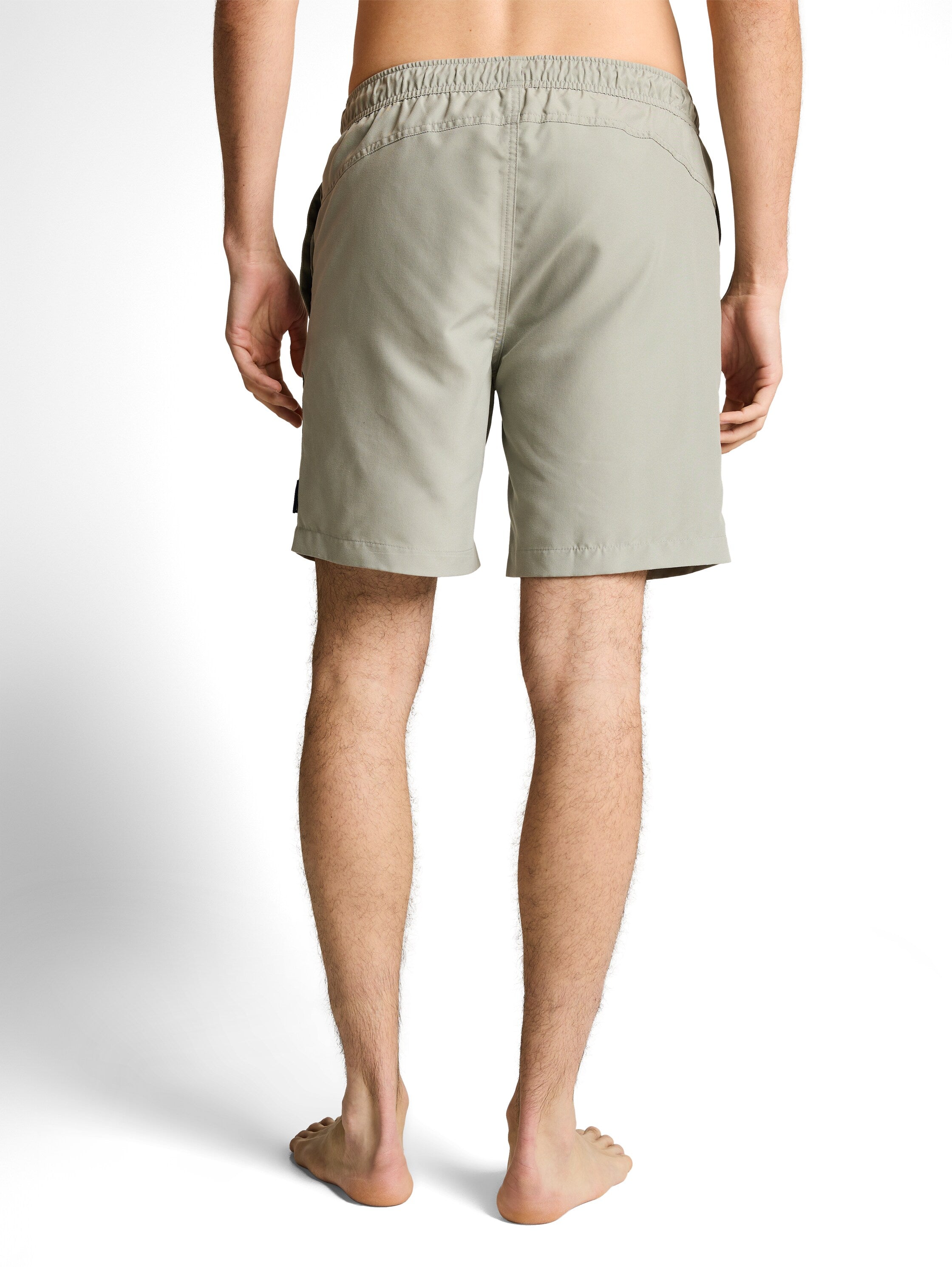 Tom Tailor Greyish Olive Swim Shorts With Drawstring
