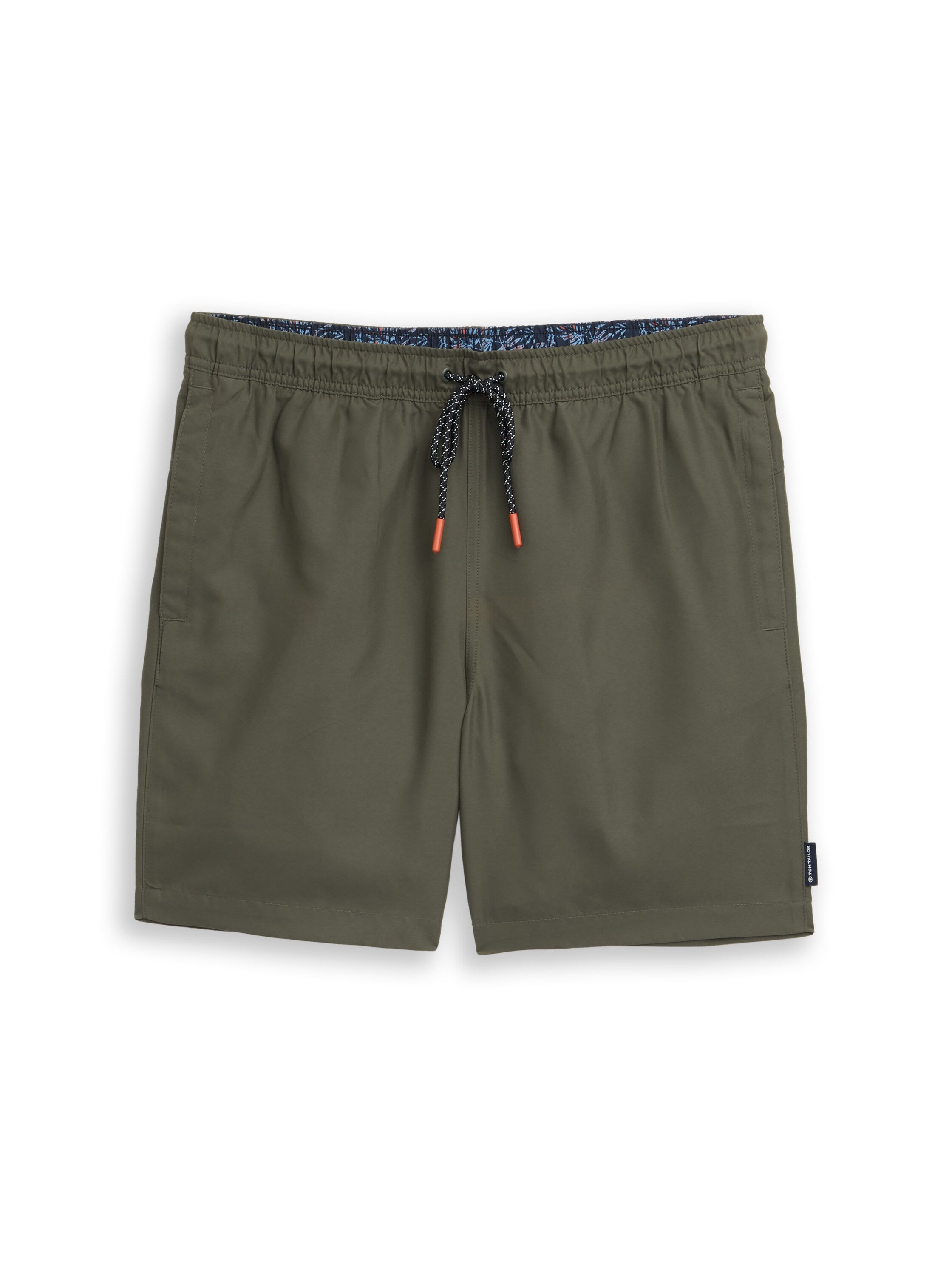 Tom Tailor Olive Swim Shorts With Drawstring