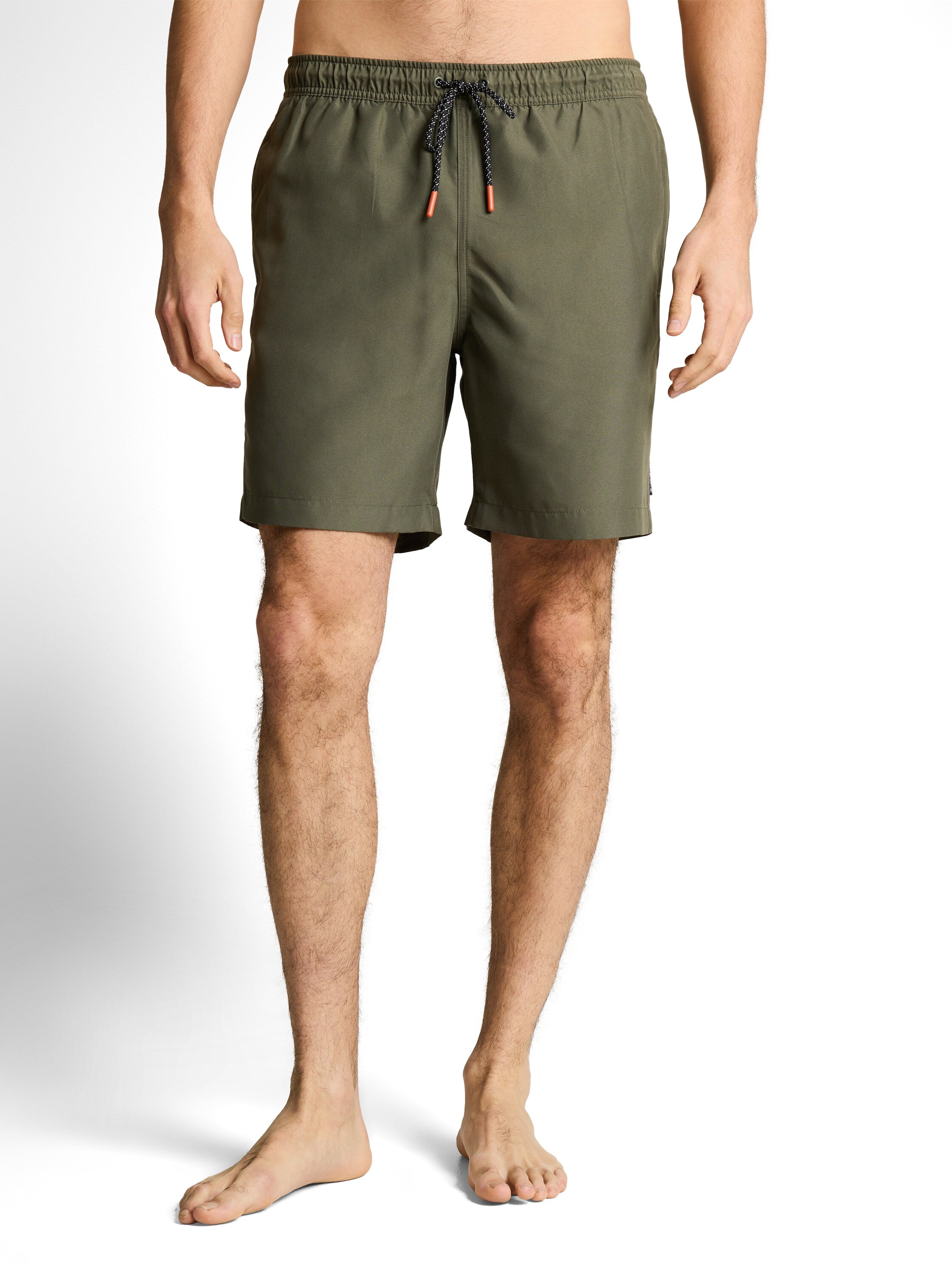 Tom Tailor Olive Swim Shorts With Drawstring