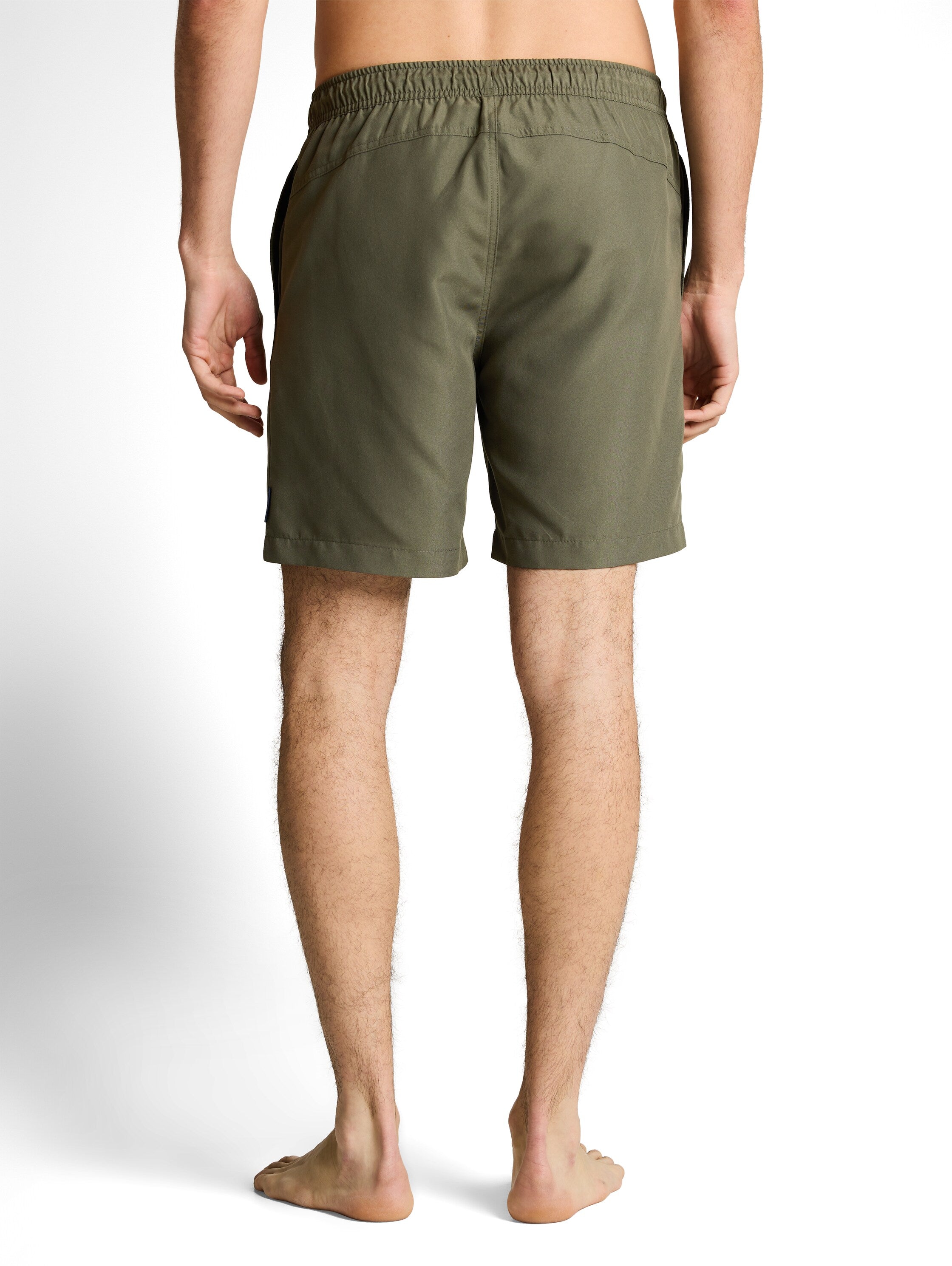 Tom Tailor Olive Swim Shorts With Drawstring