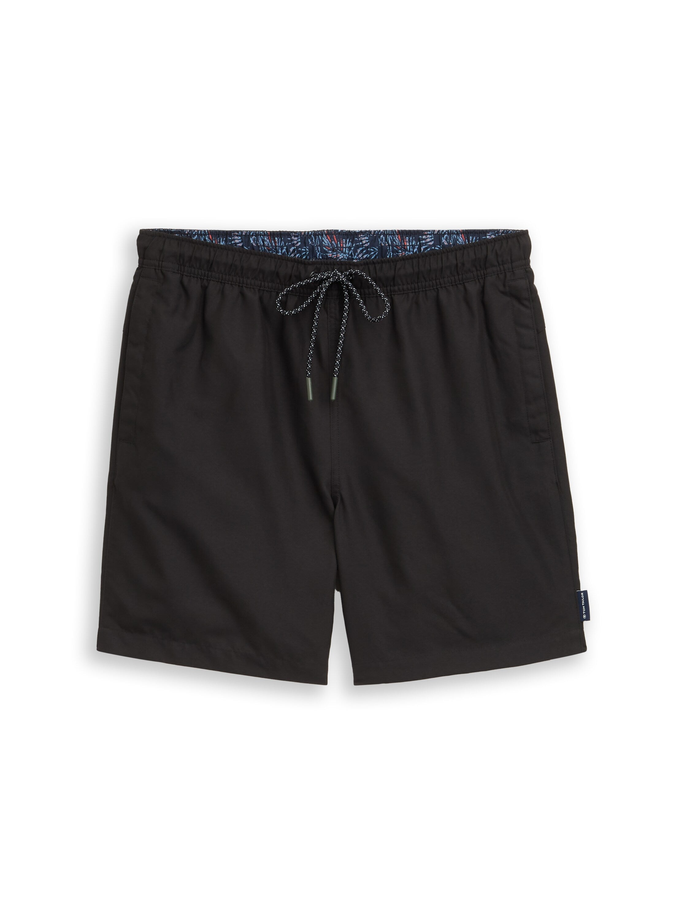 Tom Tailor Black Swim Shorts With Drawstring