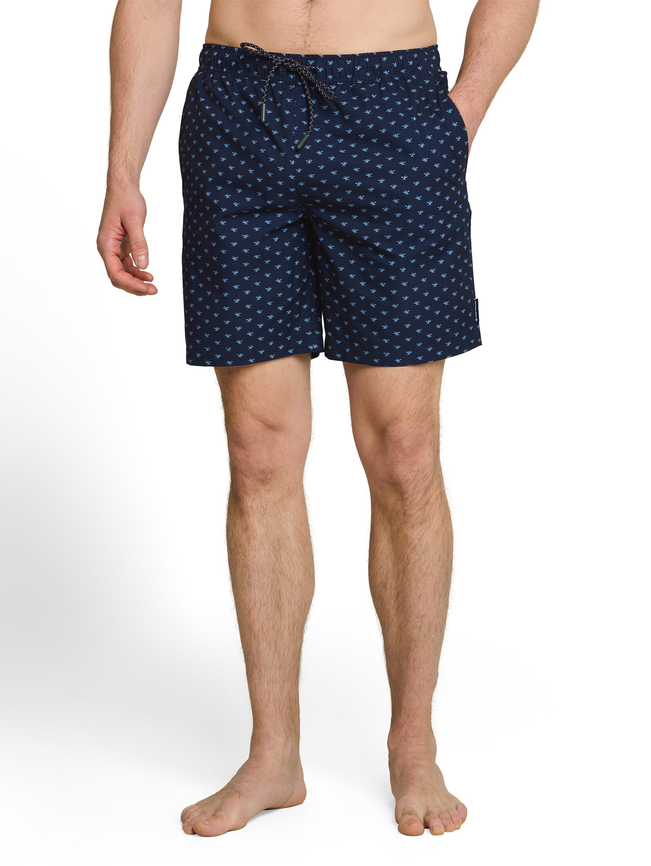 Tom Tailor Navy Regular Fit Swim Short With Design