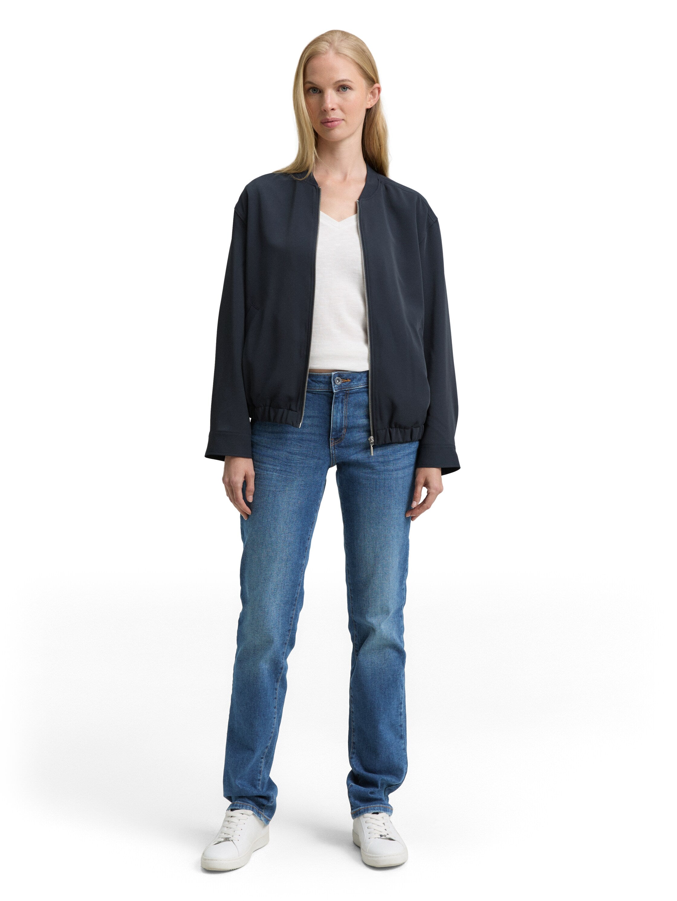 Tom Tailor Mid Stone Blue Straight Cropped Denim Jeans