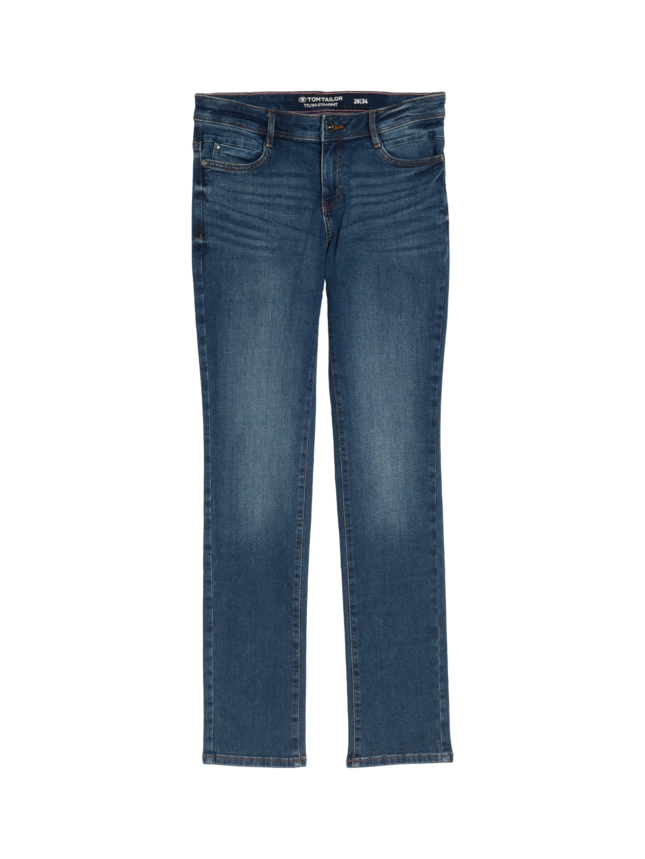 Tom Tailor Mid Stone Blue Straight Cropped Denim Jeans