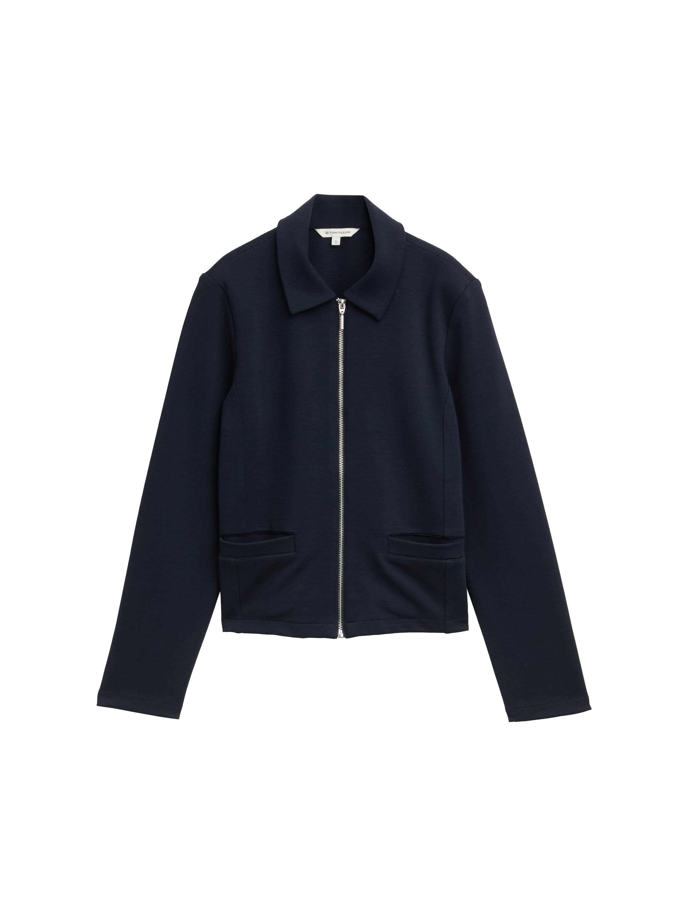 Tom Tailor Sky Captain Blue Blazer With Zipper To Close