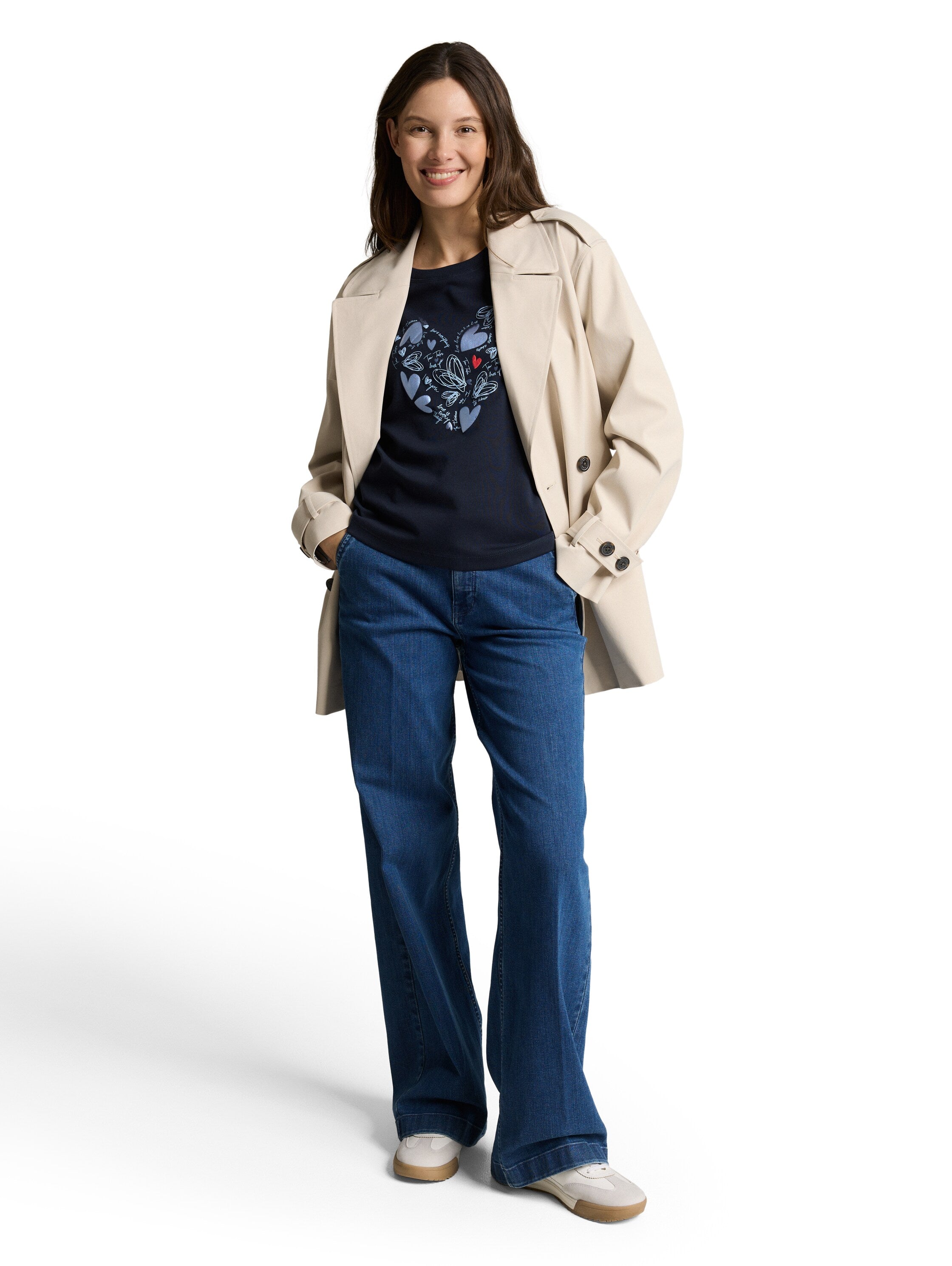 Tom Tailor Navy T-Shirt With Front Design