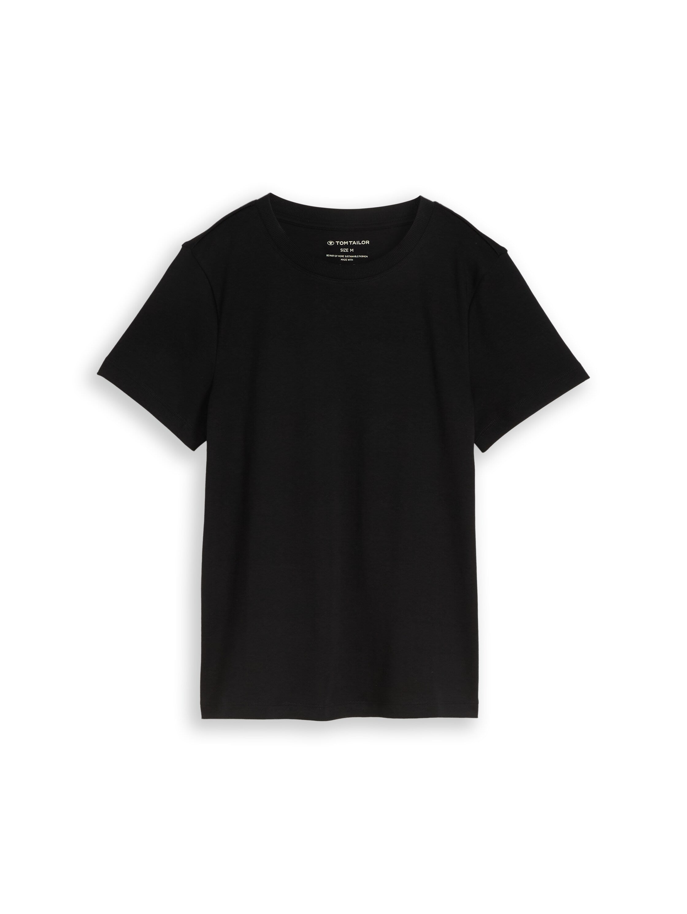 Tom Tailor Black Basic Cotton T-Shirt