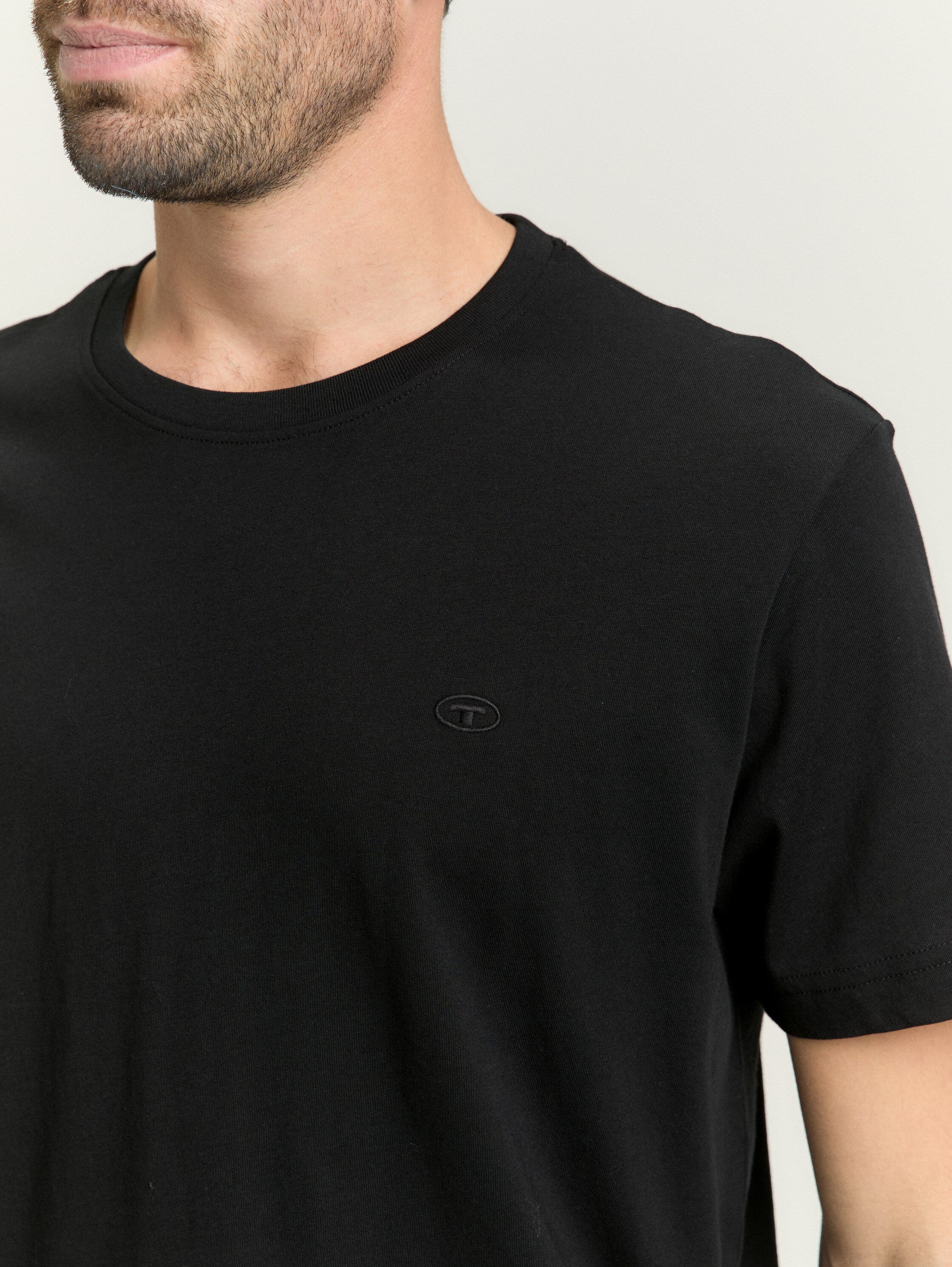 Tom Tailor Black T-Shirt With Logo