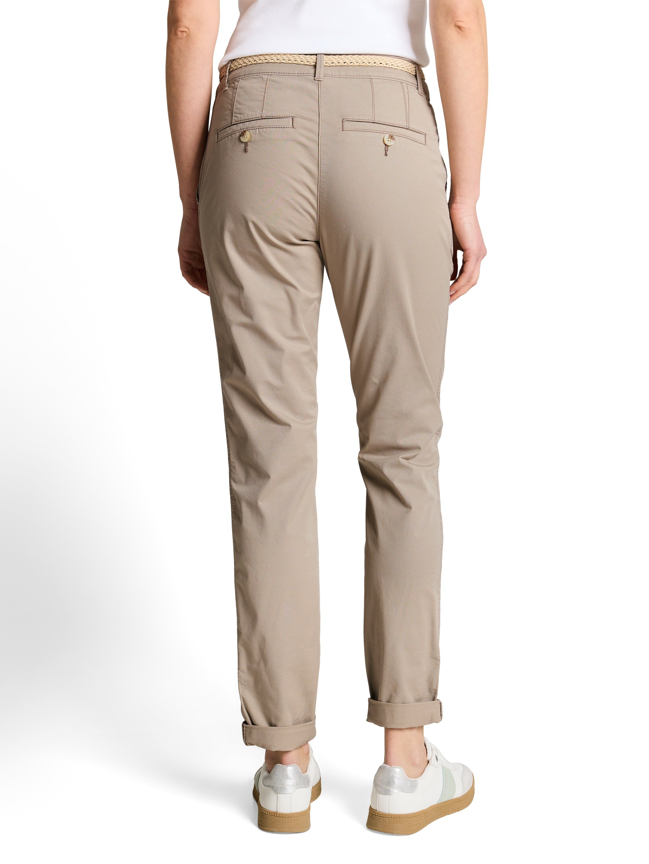 Tom Tailor Beige Slim-Fit Chinos With Belt