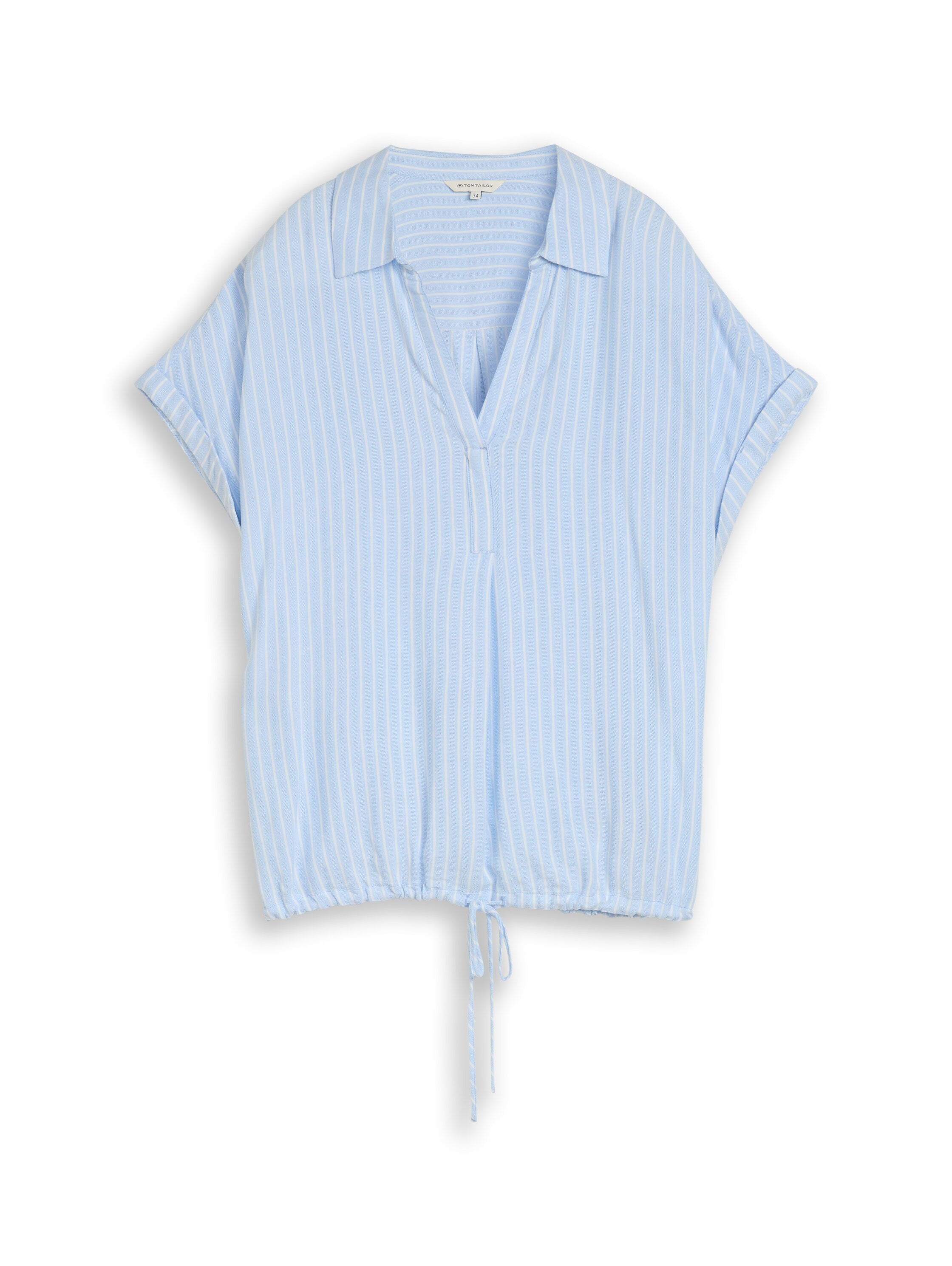 Tom Tailor Blue White Stripe Loose-Fit Blouse