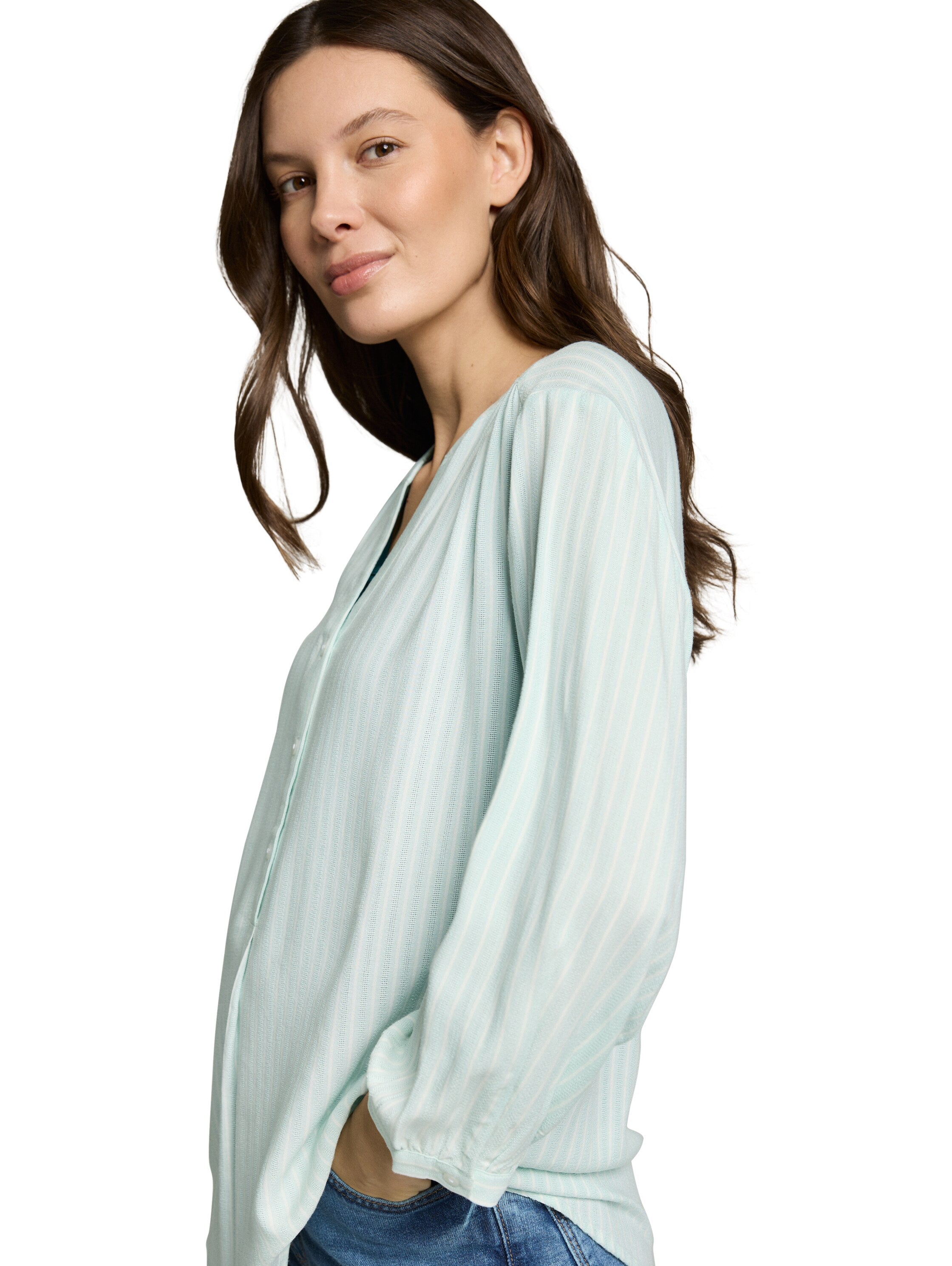 Tom Tailor Mint Green Striped Blouse