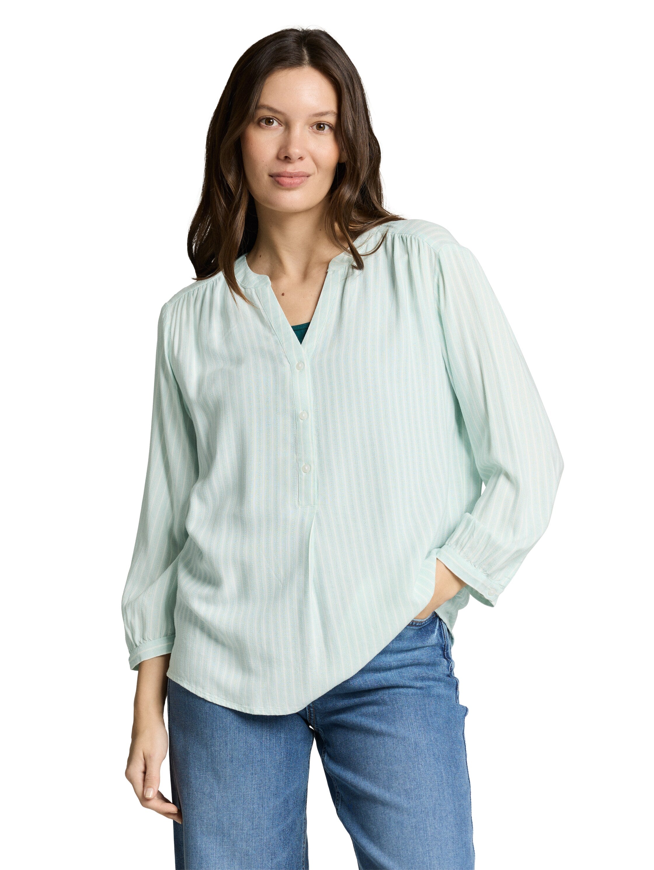 Tom Tailor Mint Green Striped Blouse