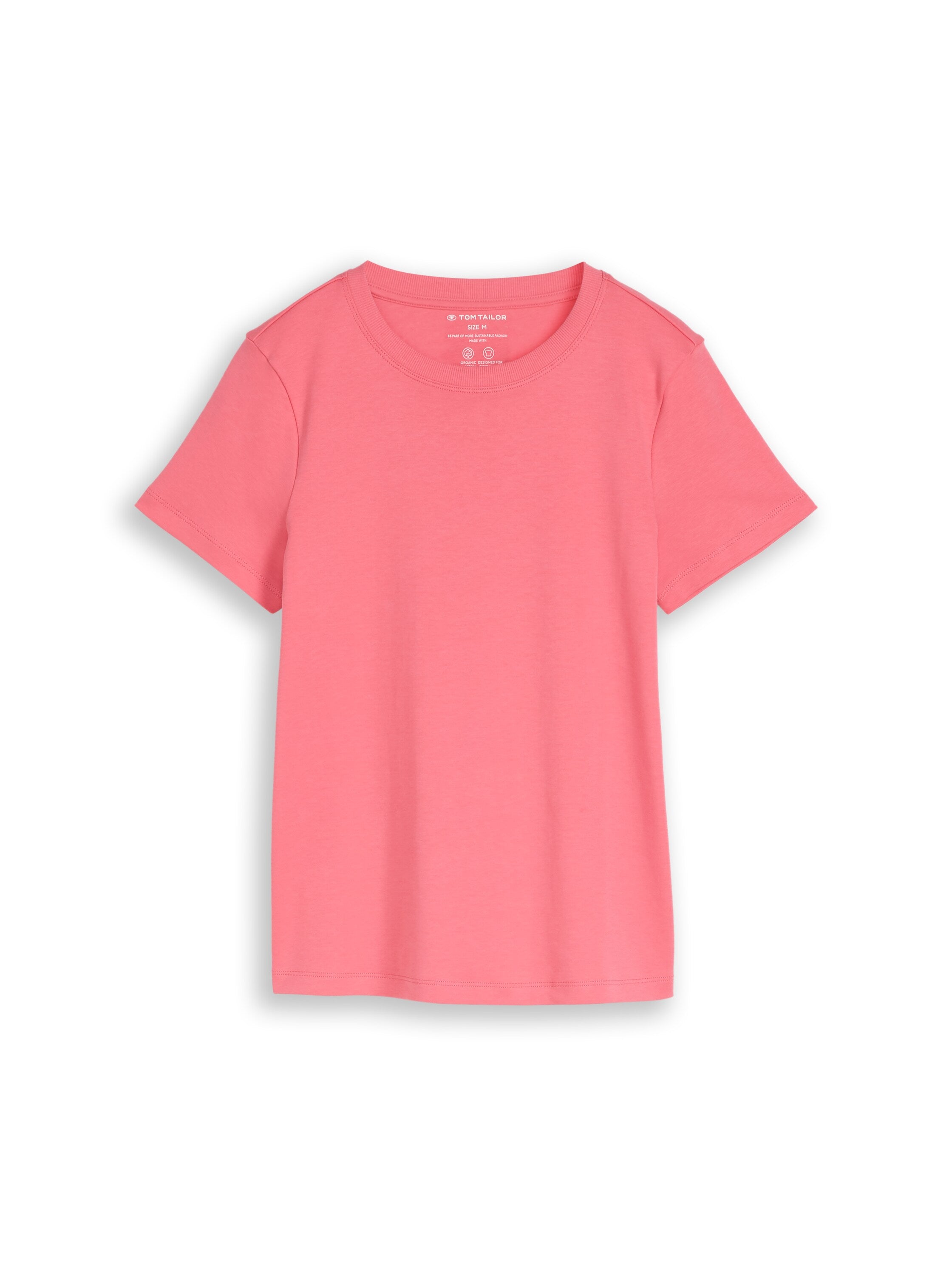 Tom Tailor Pink Basic Cotton T-Shirt
