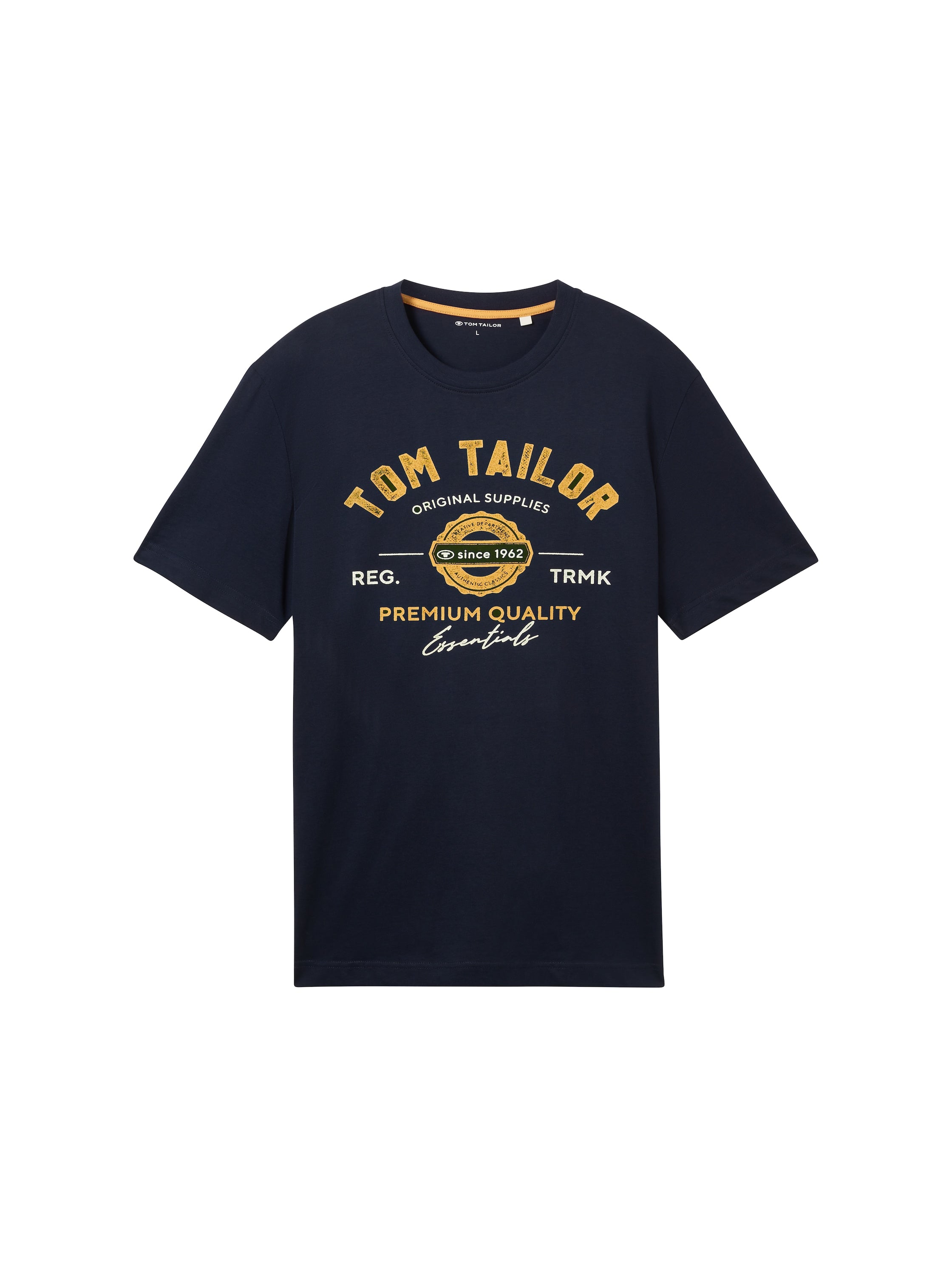 Tom Tailor Navy T-Shirt With Logo Print