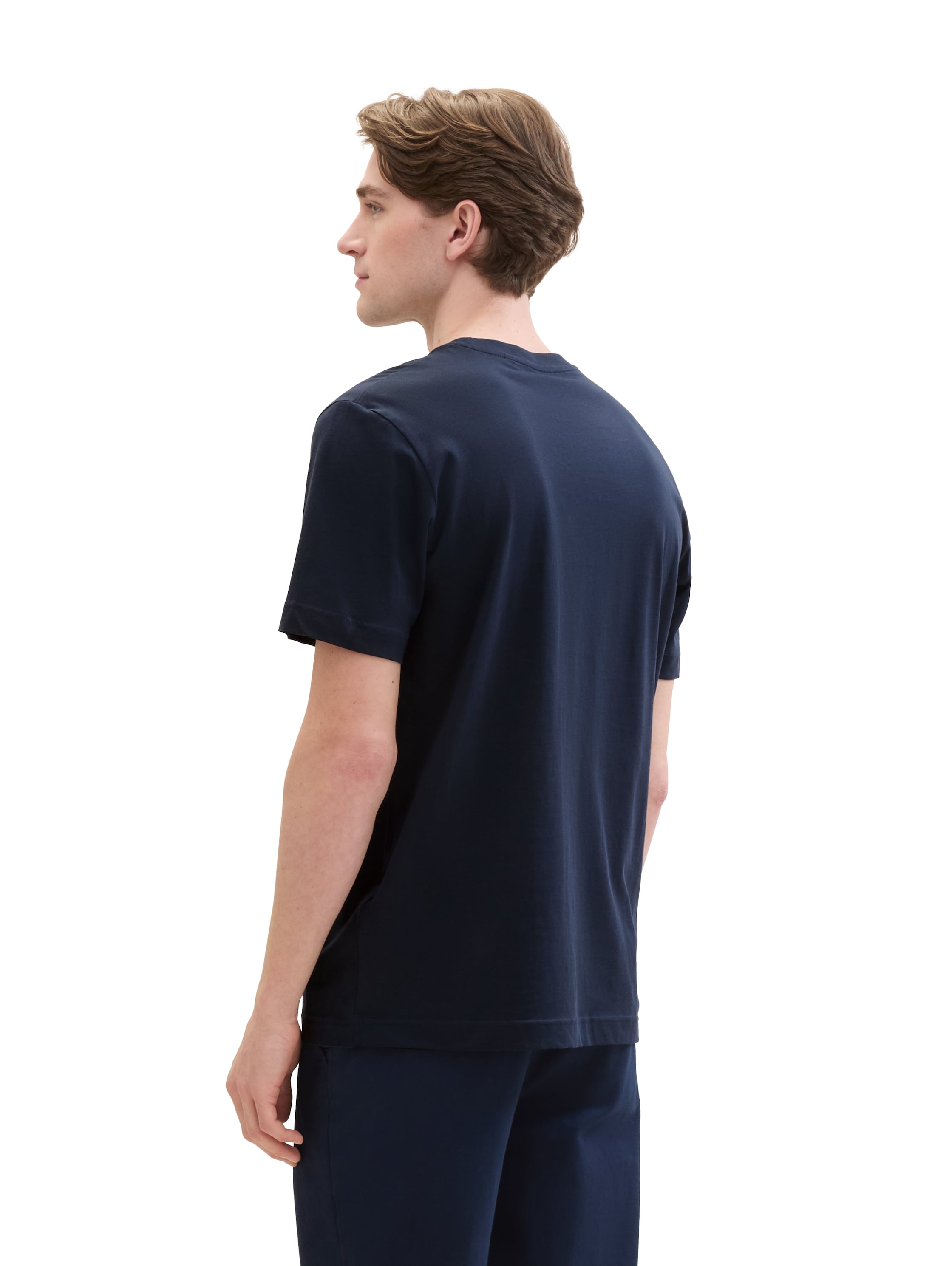 Tom Tailor Navy T-Shirt With Logo Print