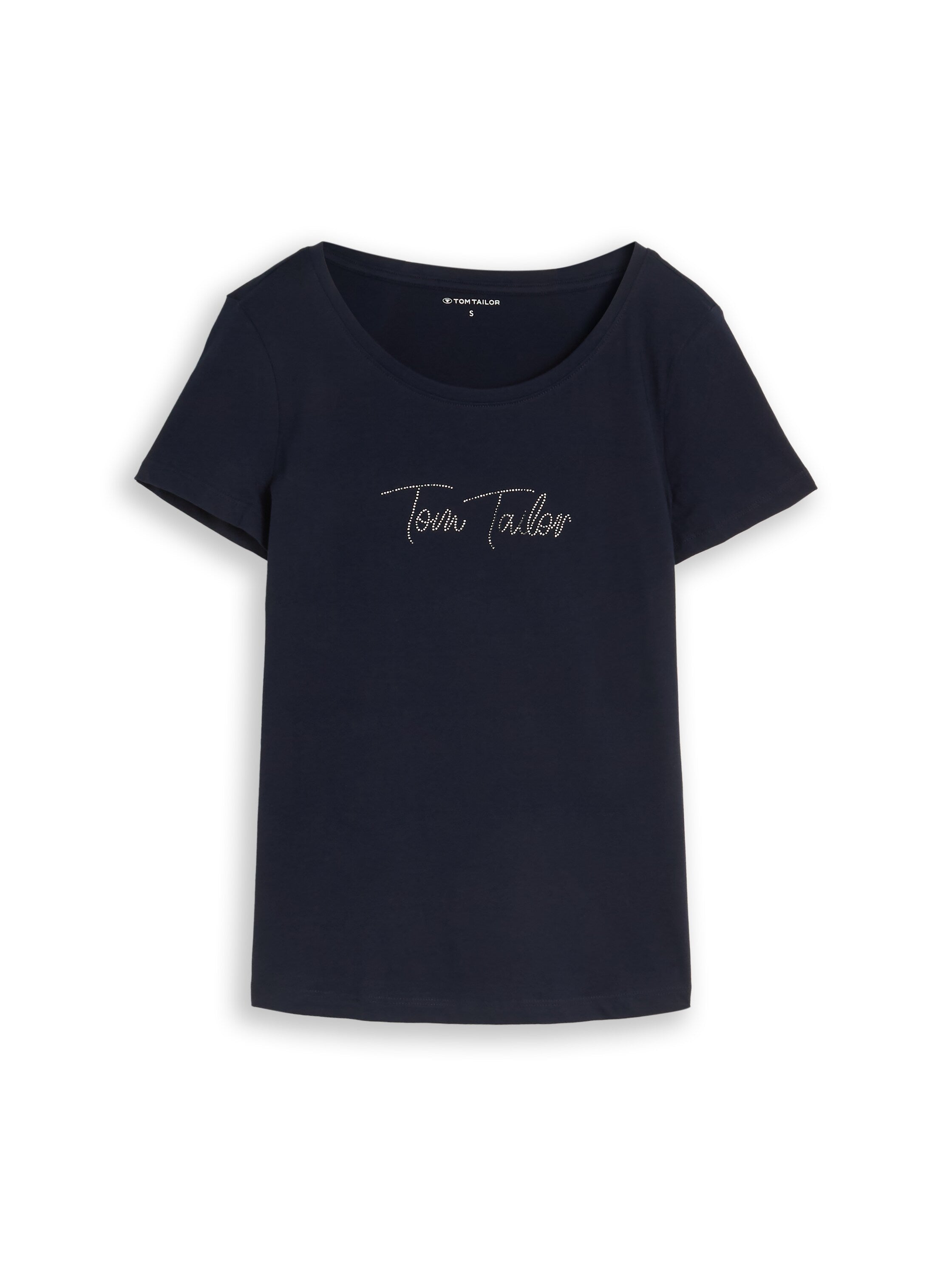Tom Tailor Sky Captain Blue T-shirt With Glitter Logo