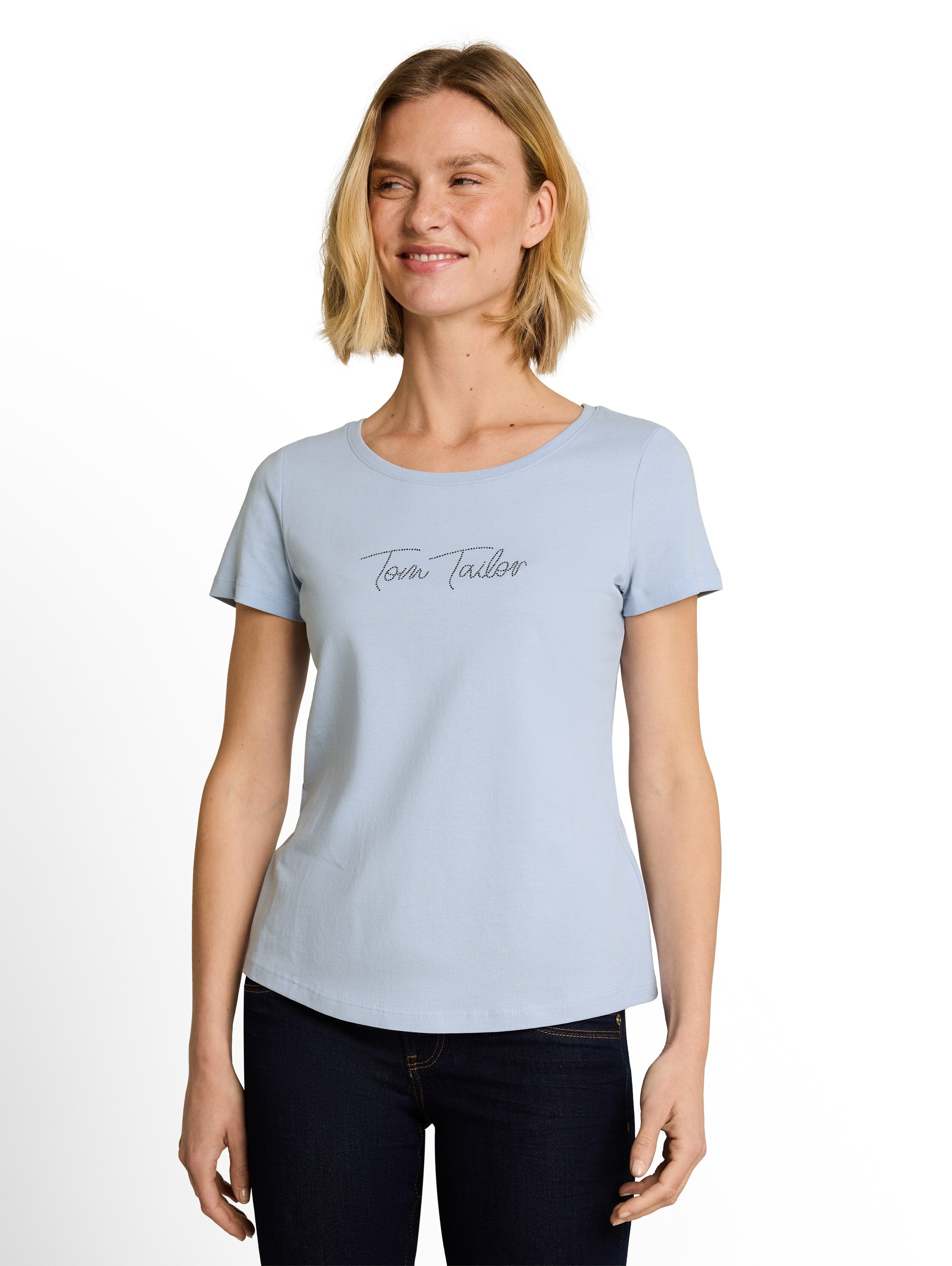 Tom Tailor Blue T-shirt With Glitter Logo