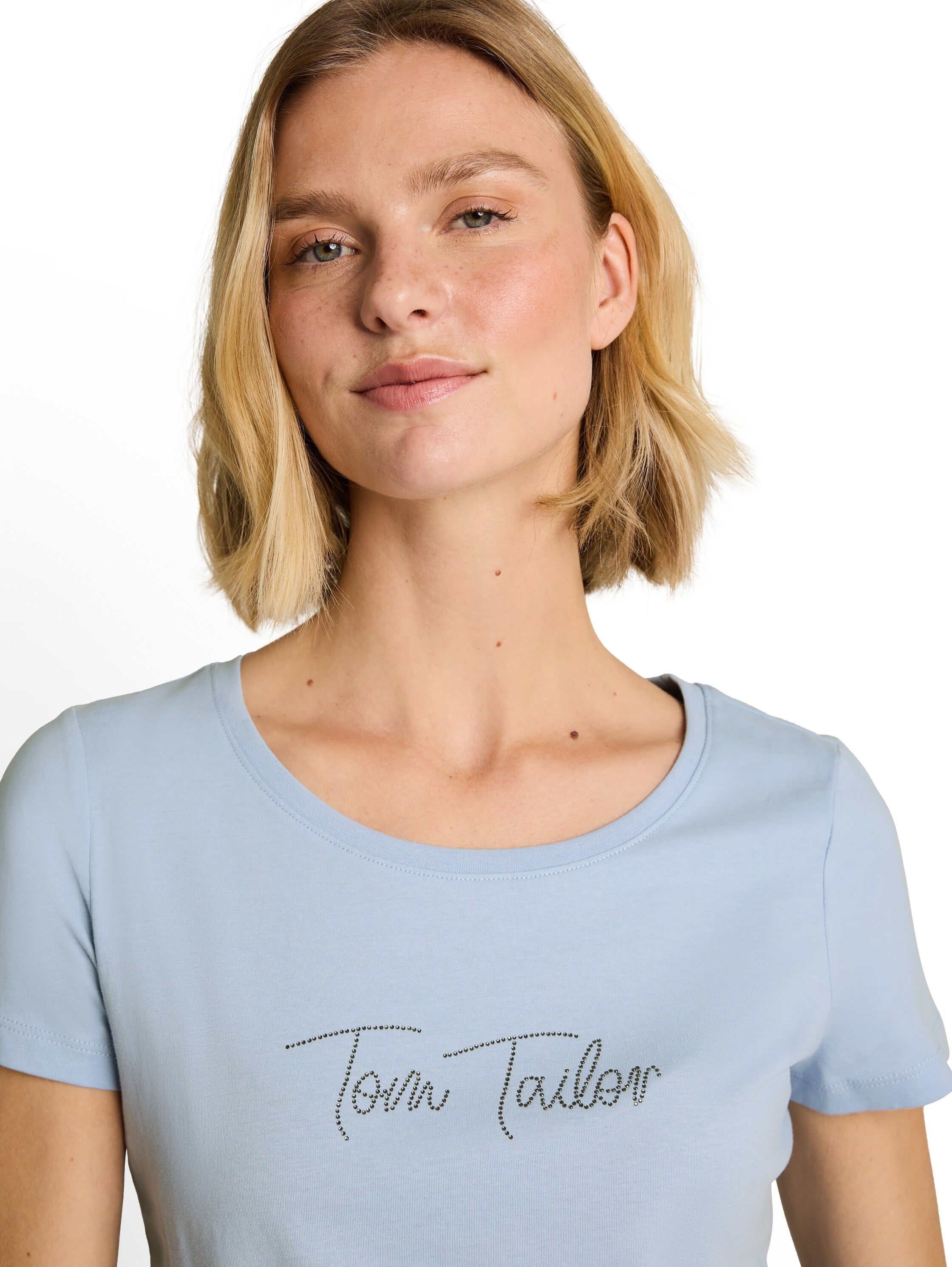 Tom Tailor Blue T-shirt With Glitter Logo