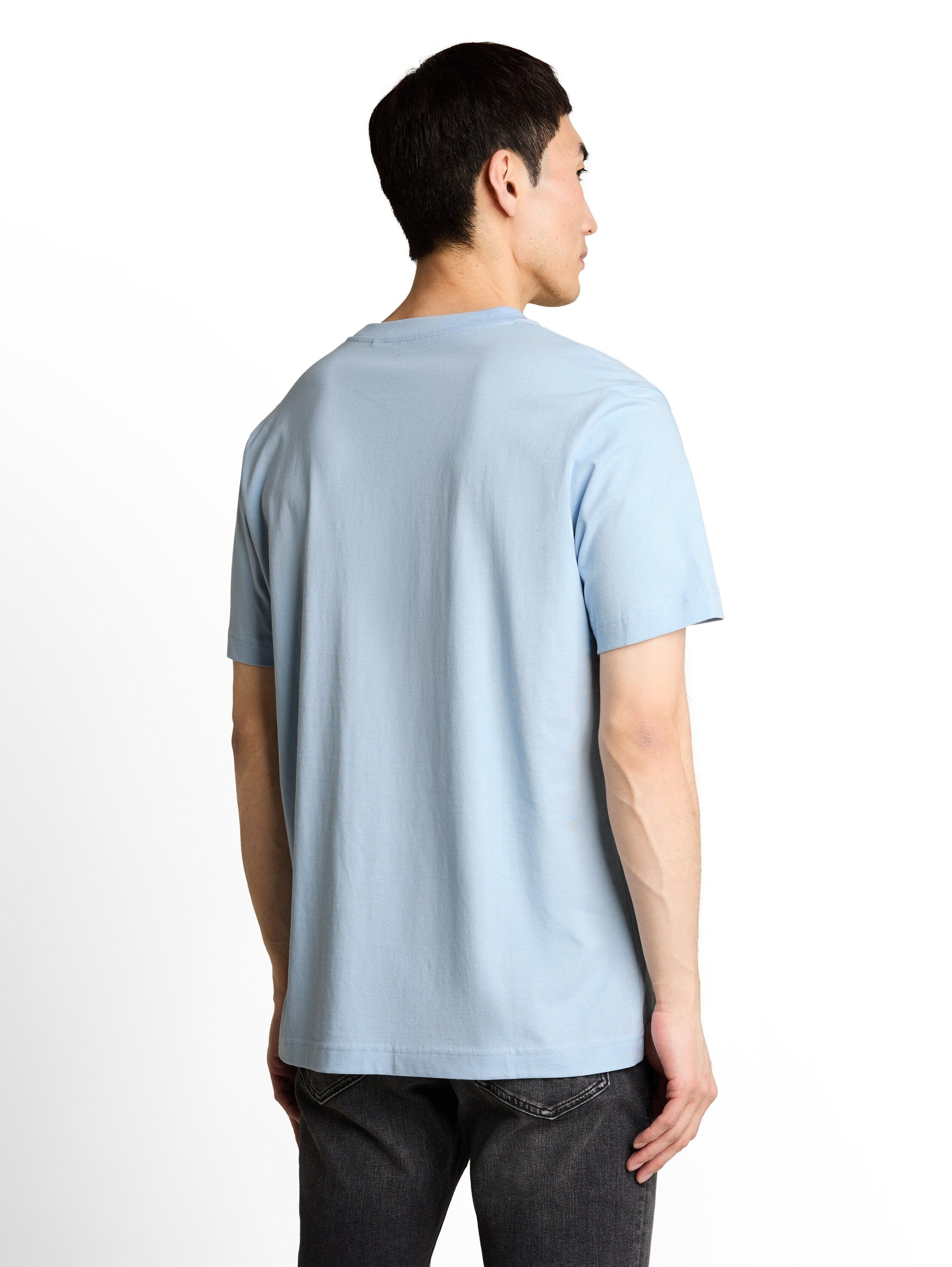 Tom Tailor Light blue grey Short Sleeved T-Shirt With Front Design