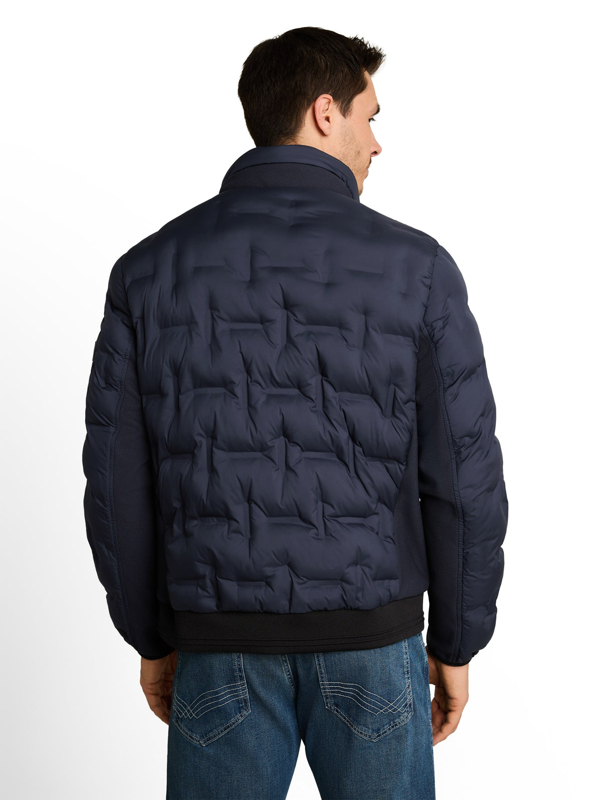 Tom Tailor Sky Captain Blue Water-Repellent Jacket With Stow-Away Hood