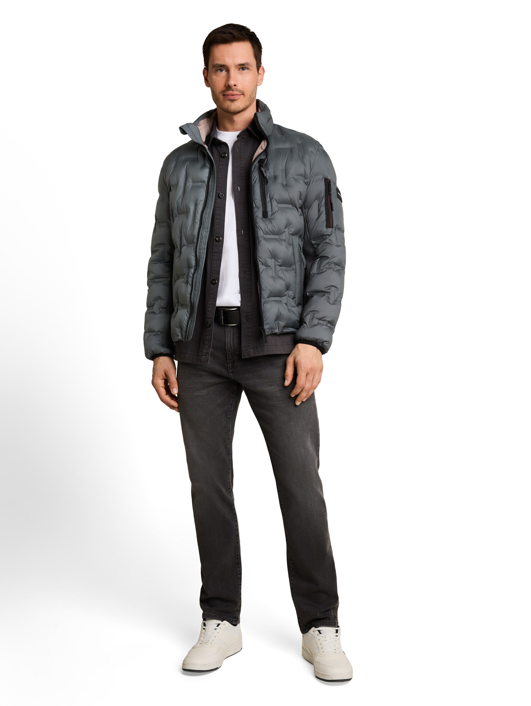 Tom Tailor Darkest Olive Water-Repellent Jacket With Stow-Away Hood