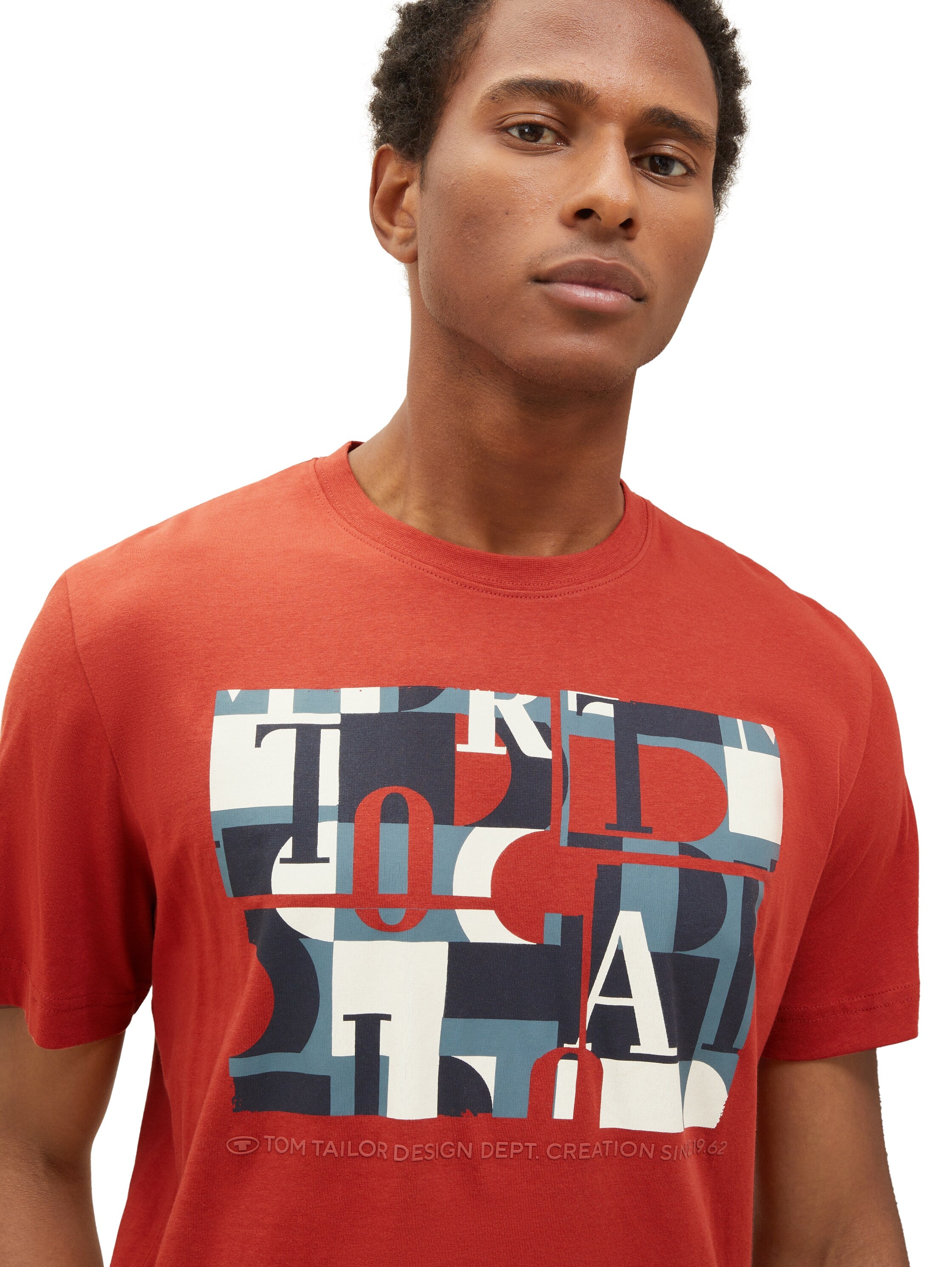 Tom Tailor Orange T-Shirt with a Print