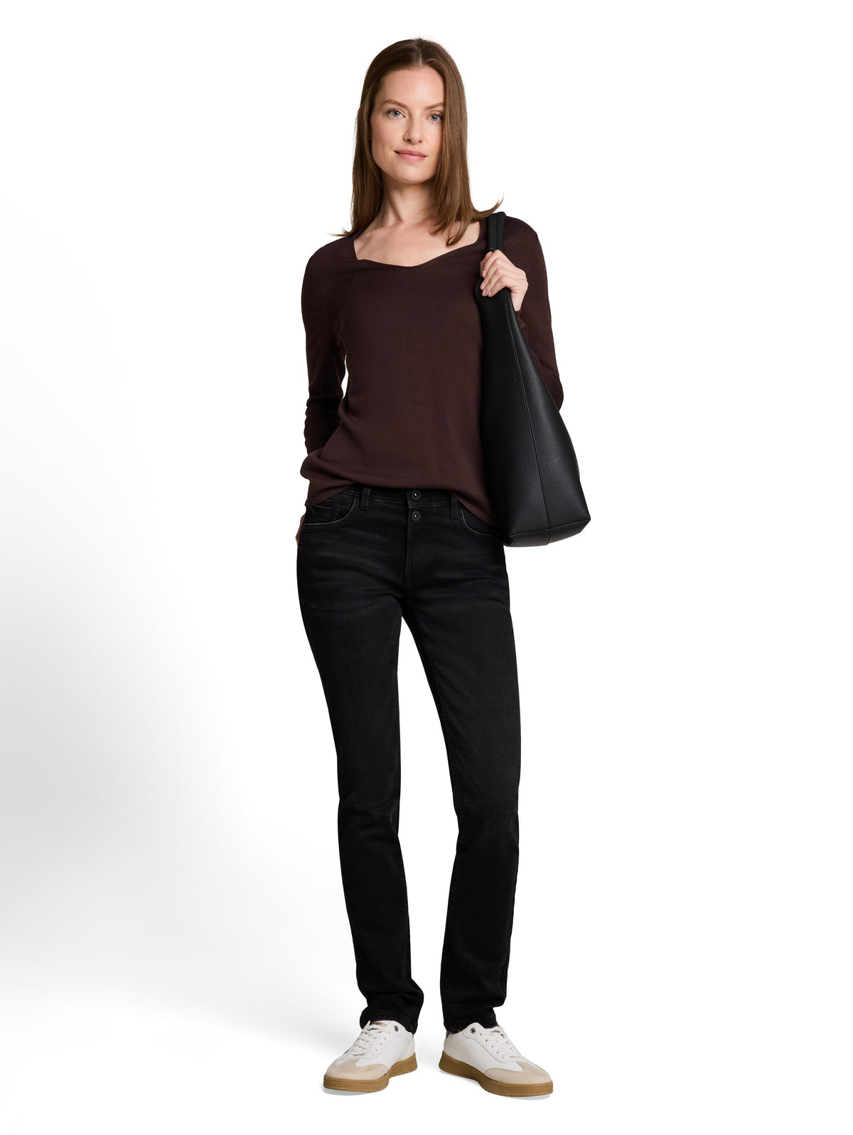 Tom Tailor Black Ttliva Straight Jeans With Stretch