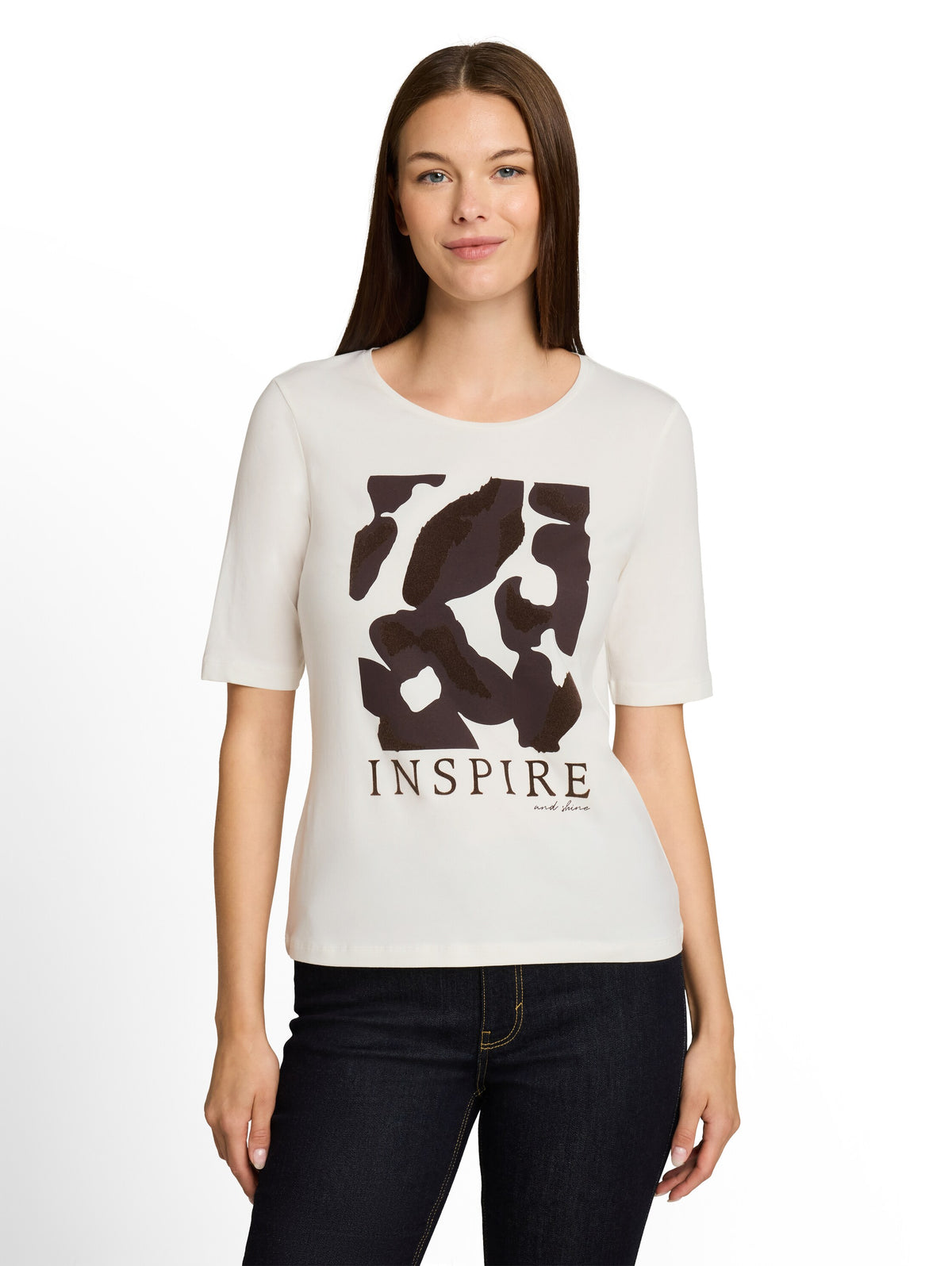 Tom Tailor White Slim-fit T-shirt With Print